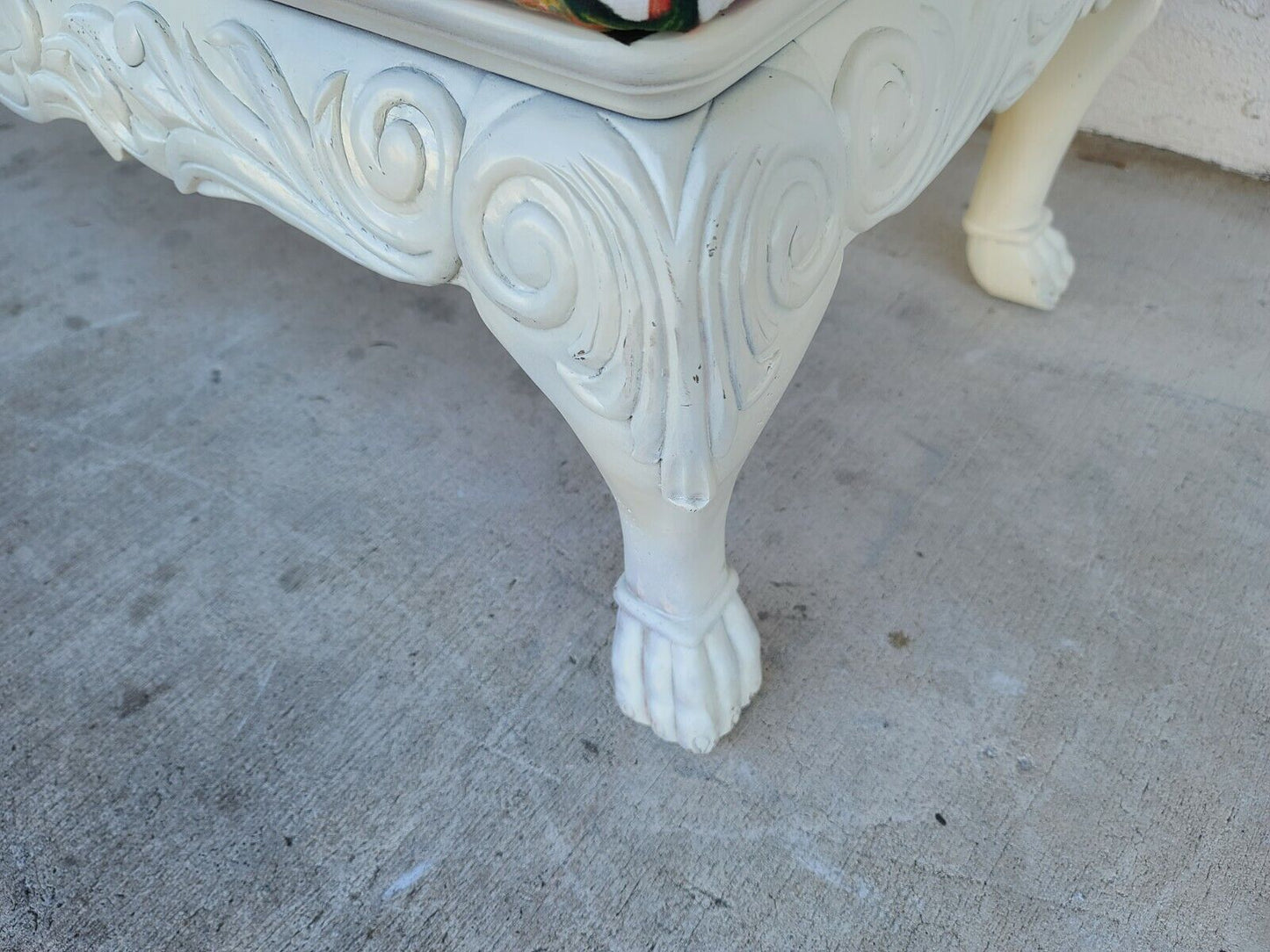 Louis XVI Style Tropical Island Solid Wood Linen Bench 50"