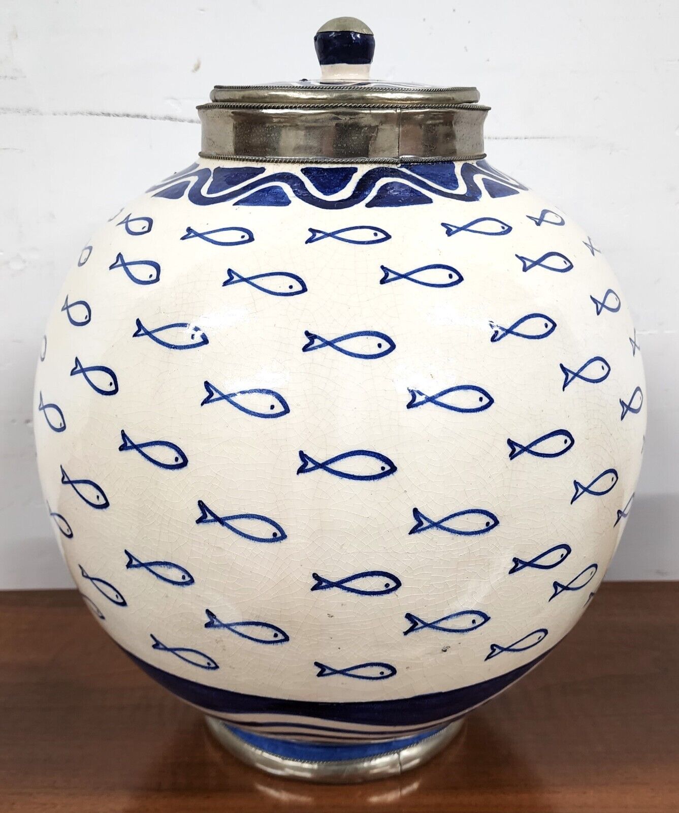 Studio Art Pottery Cookie Jar Utensil Holder Lidded Jar 3 Piece Set