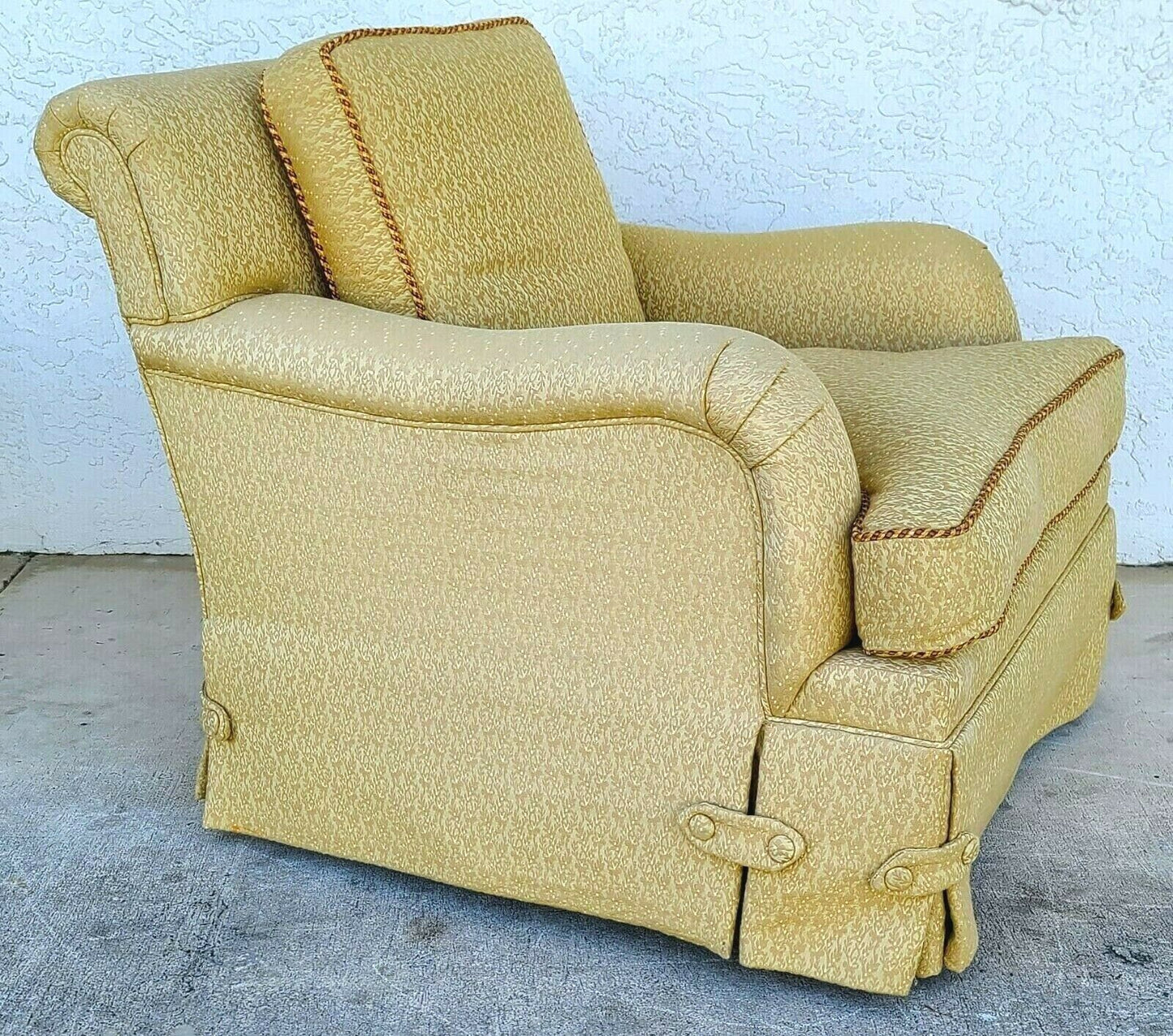 English Roll Arm Swivel Lounge Chair by Designer C Brett Carter