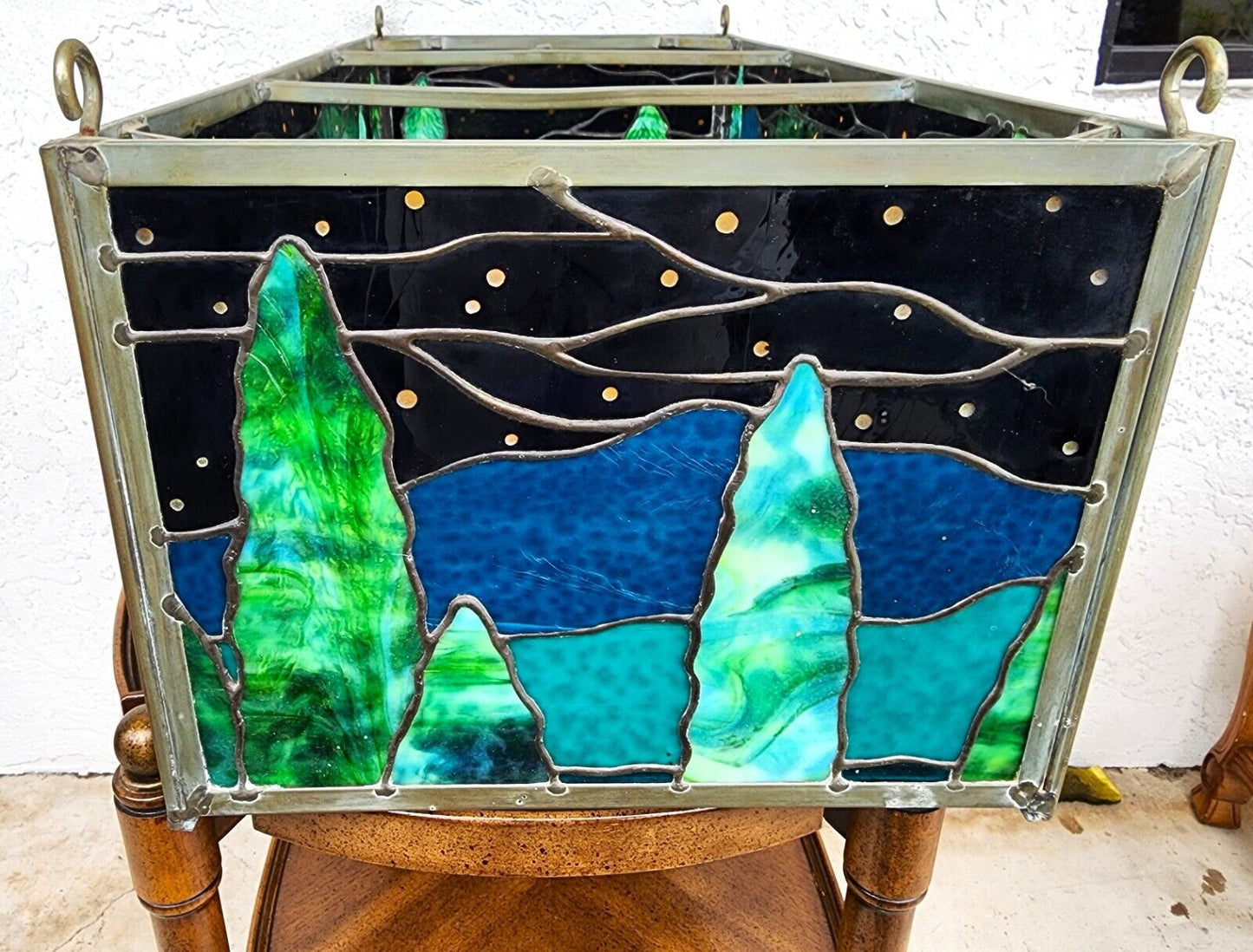 Stained Glass Hanging Ceiling Light Box