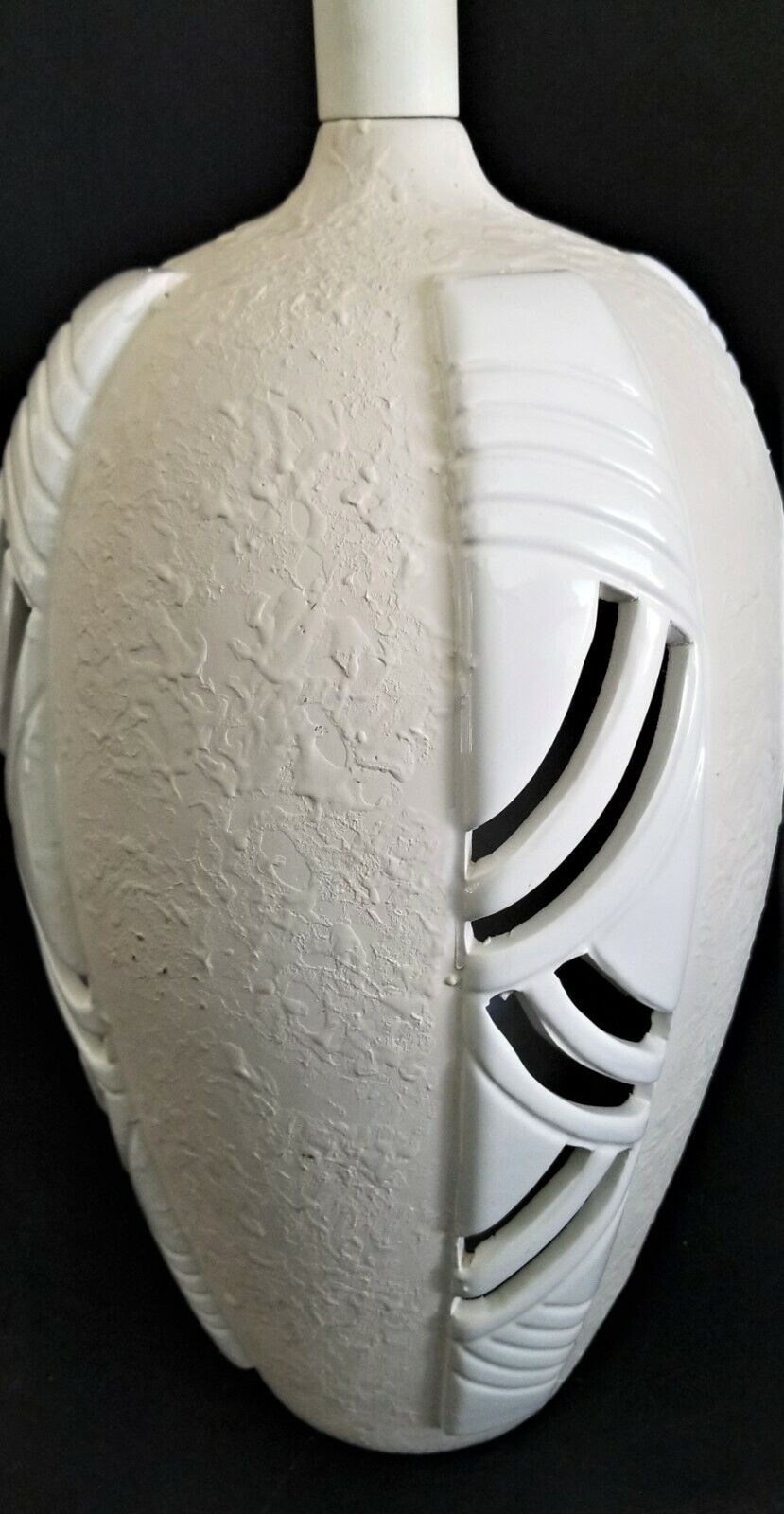 Vintage Ceramic Reticulated Table Lamp with Inside Light