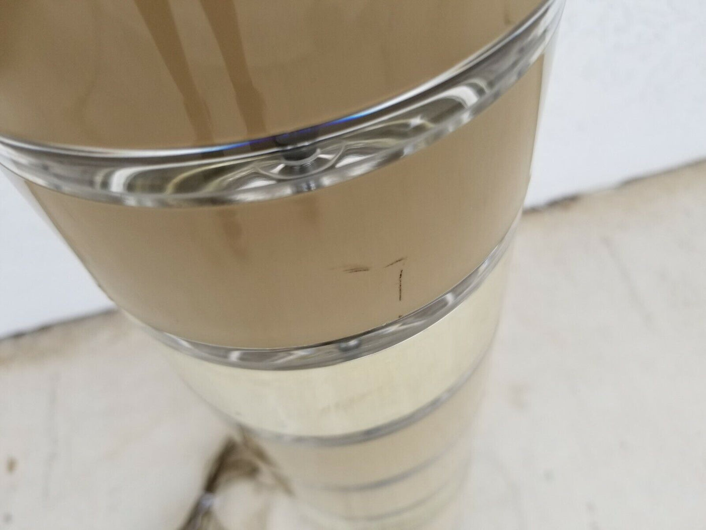 MCM 1980's Lucite Torchiere Mid Century Modern Floor Lamp by OPTIQUE 68"