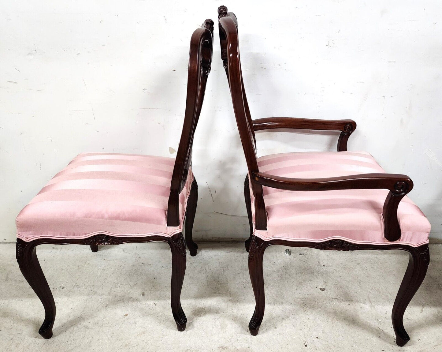 Rosewood Dining Chairs Asian Chinoiserie Vintage