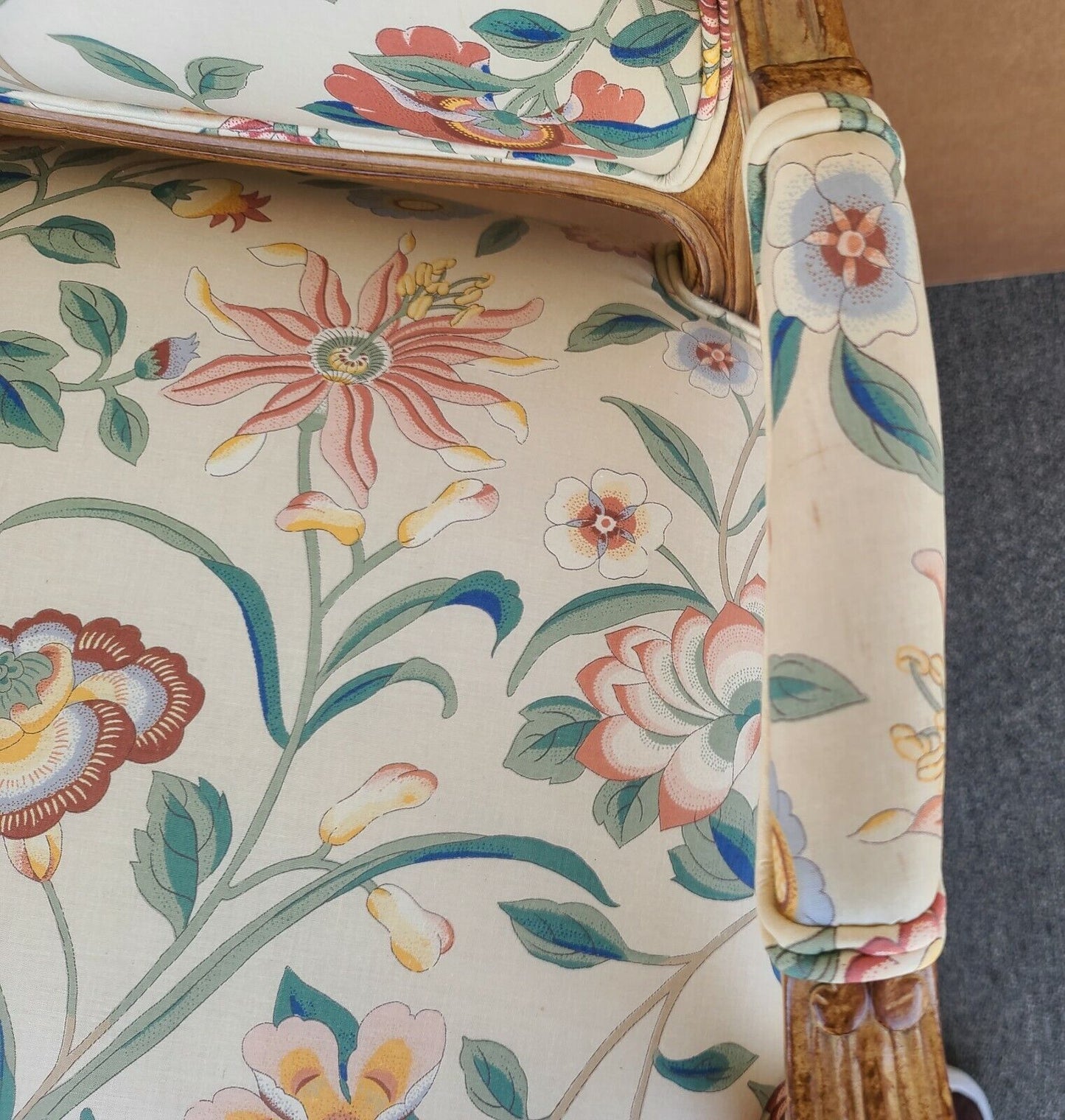 (2) Vintage French Provincial Louis XV Style Italian Arm Chairs by Chateau d'Ax