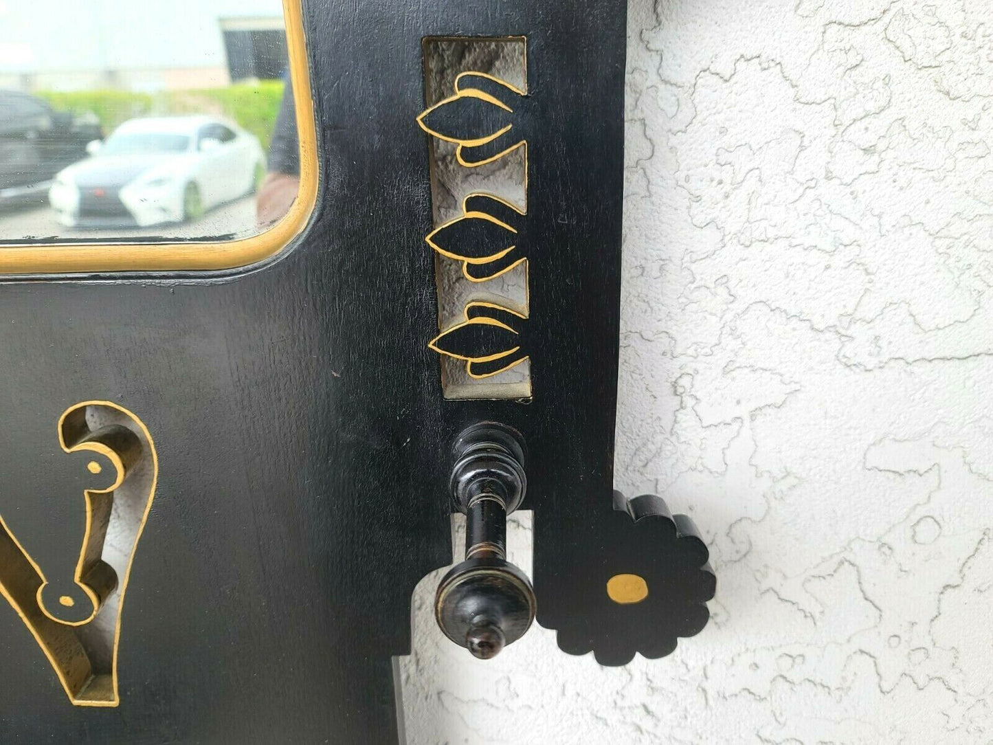 Antique M & H Solid Wood Hall Tree with Marble Top and Drawer