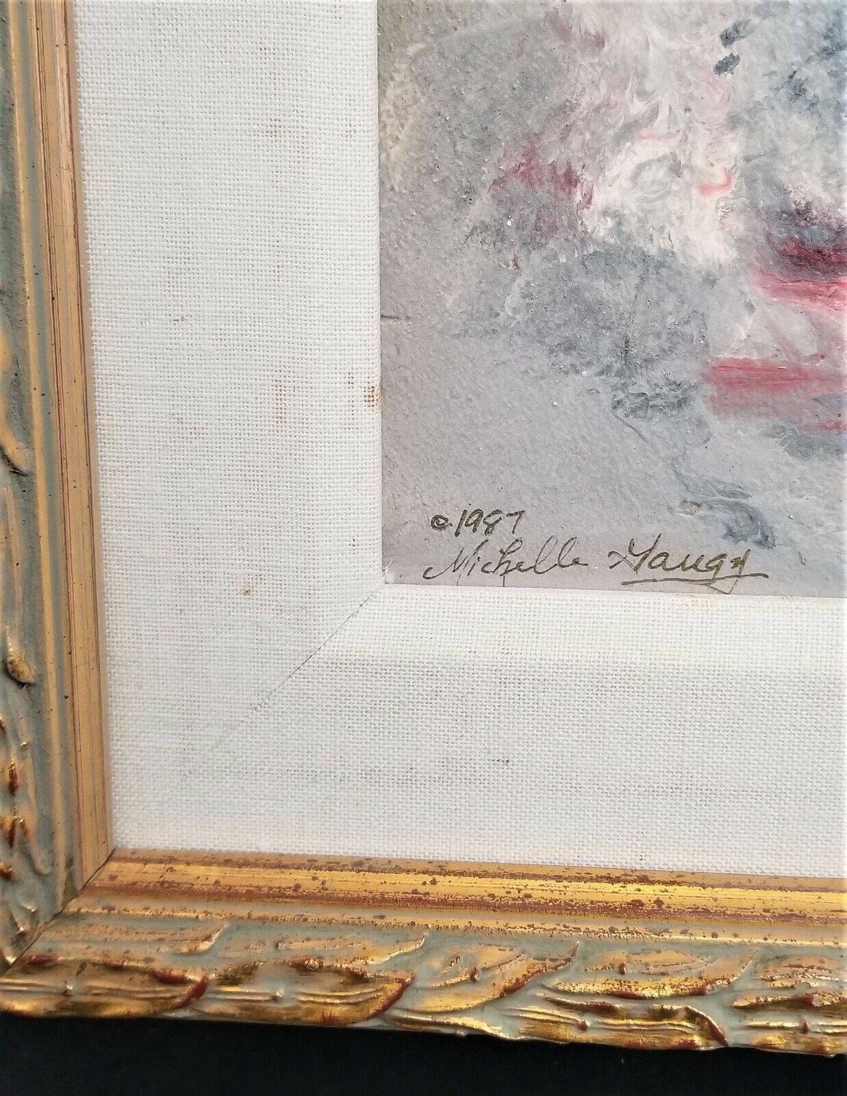 1987 Michelle Gaugy Framed Acrylic Don Quixote Themed Painting "Another Day"