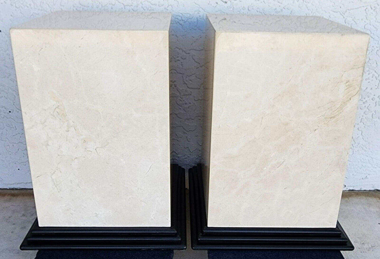 Polished Italian Travertine Marble Dining Table Bases Side Tables Display Stands