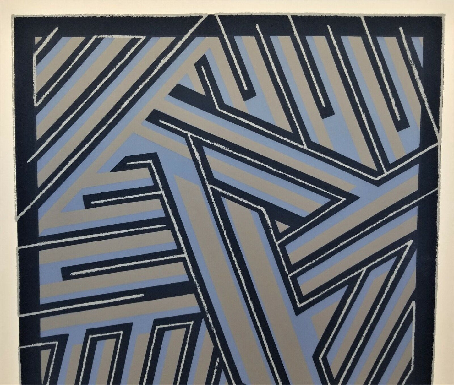 1990's MCM Signed Lance Lawlor " Linear Pattern " Ltd Ed Lithograph Geometric