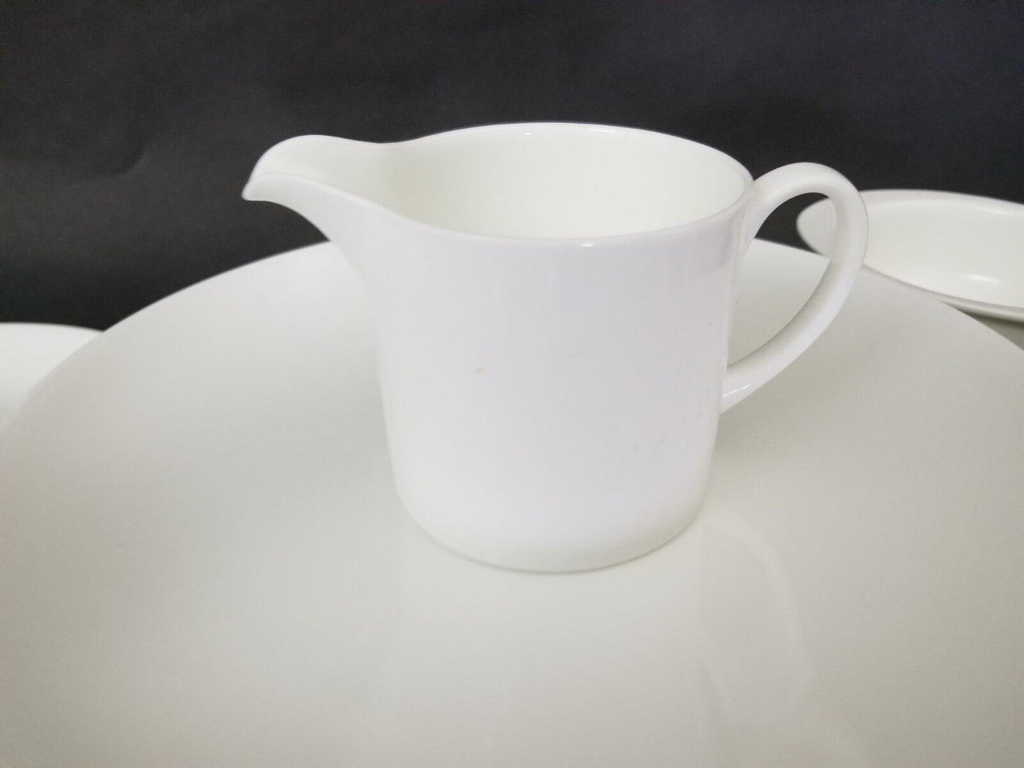 (1) Wedgwood INSPIRATION Bone China White Flat Cream Soup Bowl & Saucer
