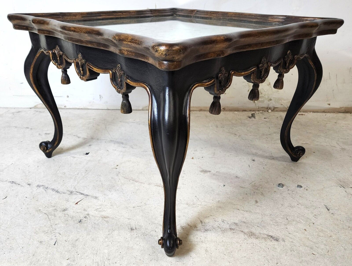 French Louis XVI Églomisé Mirror Top Coffee Table by JOHN RICHARD