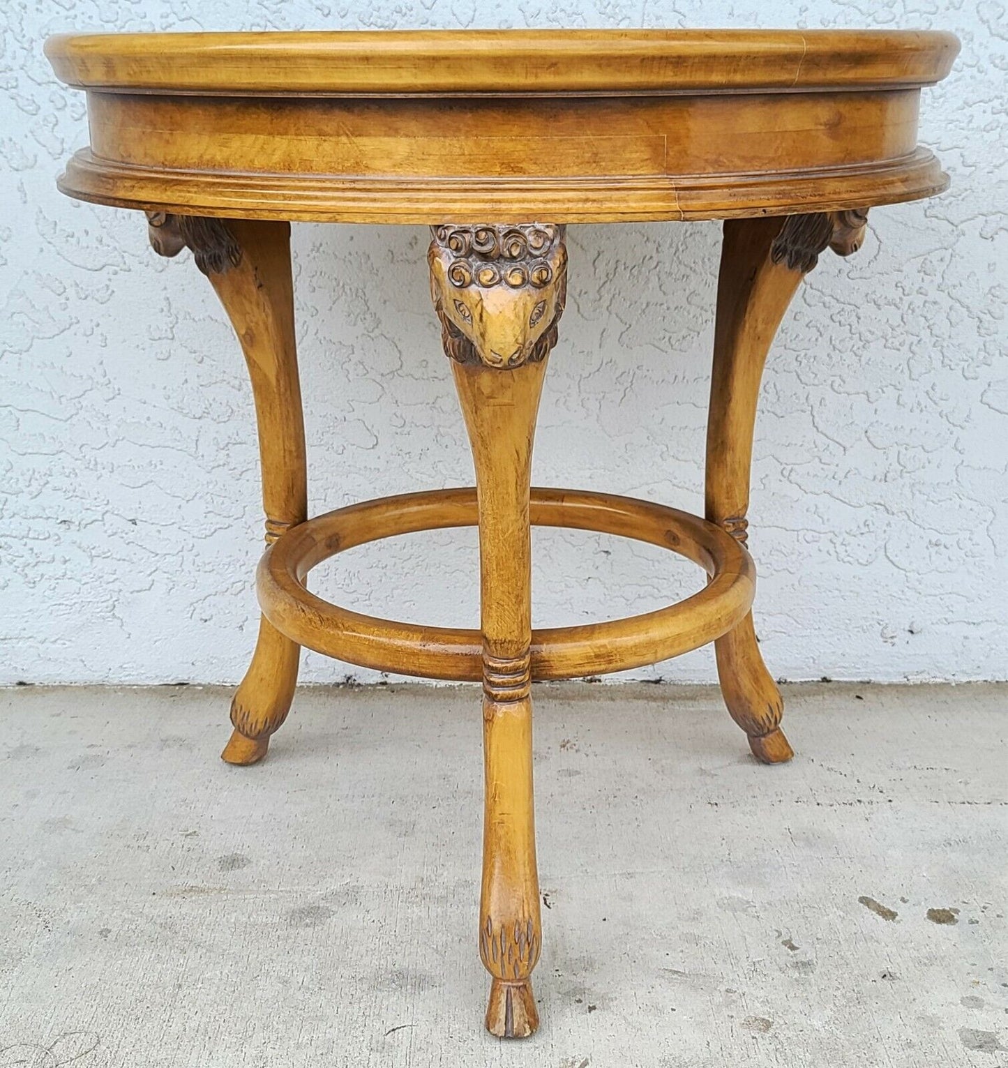 Gueridon Side Center Table with Rams Heads