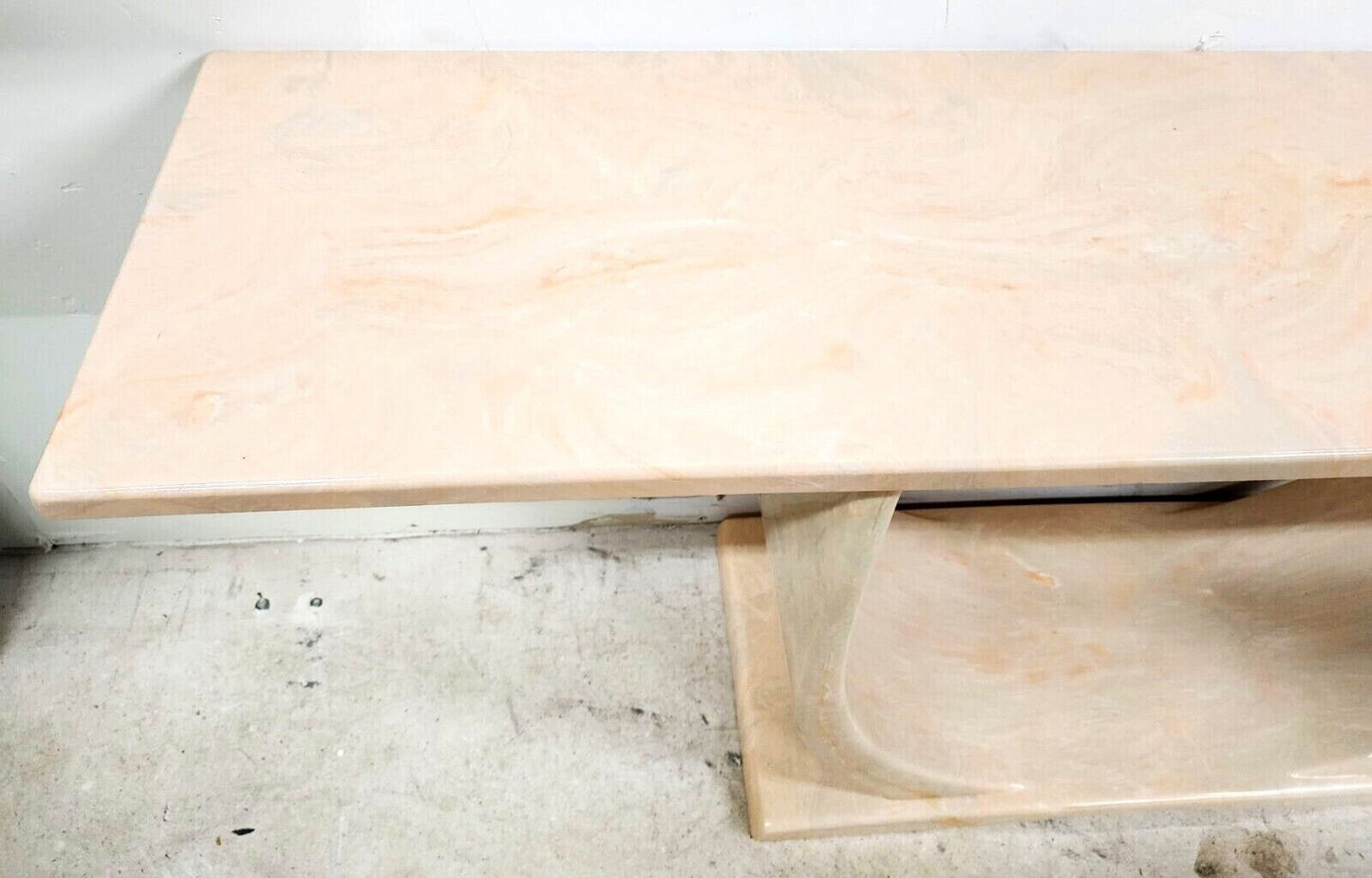 KARL SPRINGER Style Sculptural Polyresin Console Table