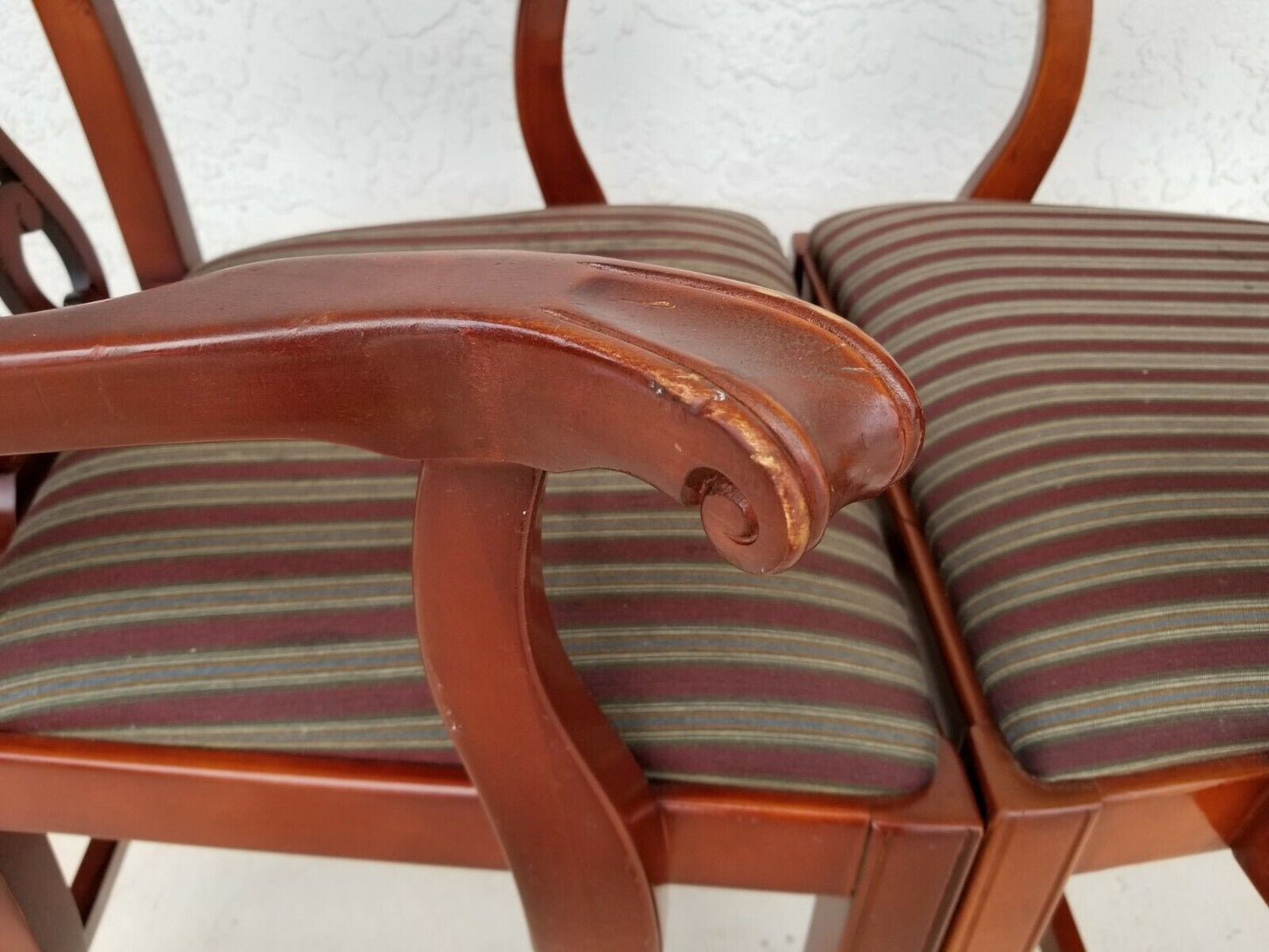 1996 Pair of BERNHARDT #1815 Chippendale Style Armchairs Dining Accent Chairs