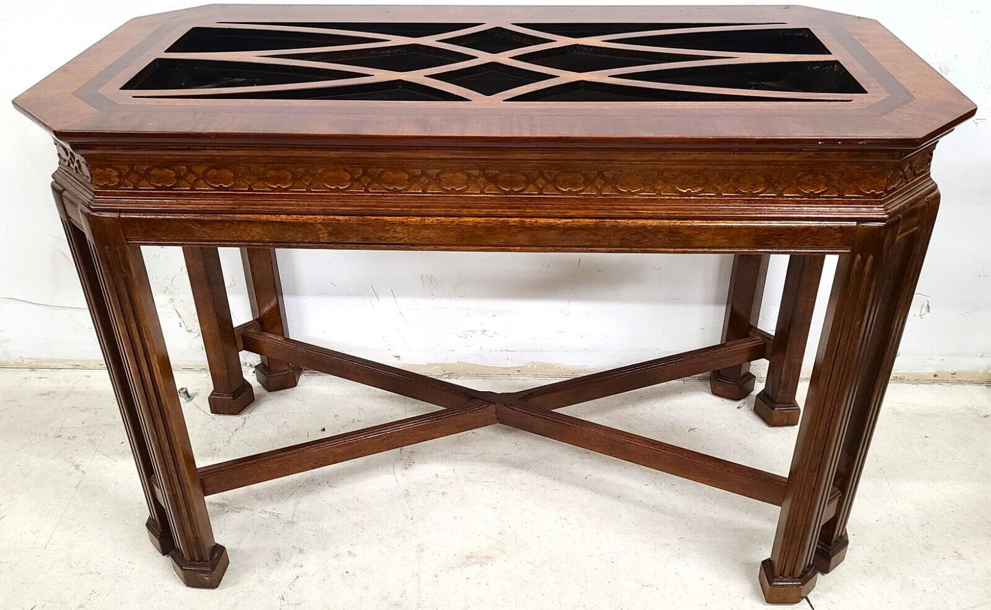 Vintage Mahogany Console Sofa Dining Table Base by UNIVERSAL FURNITURE