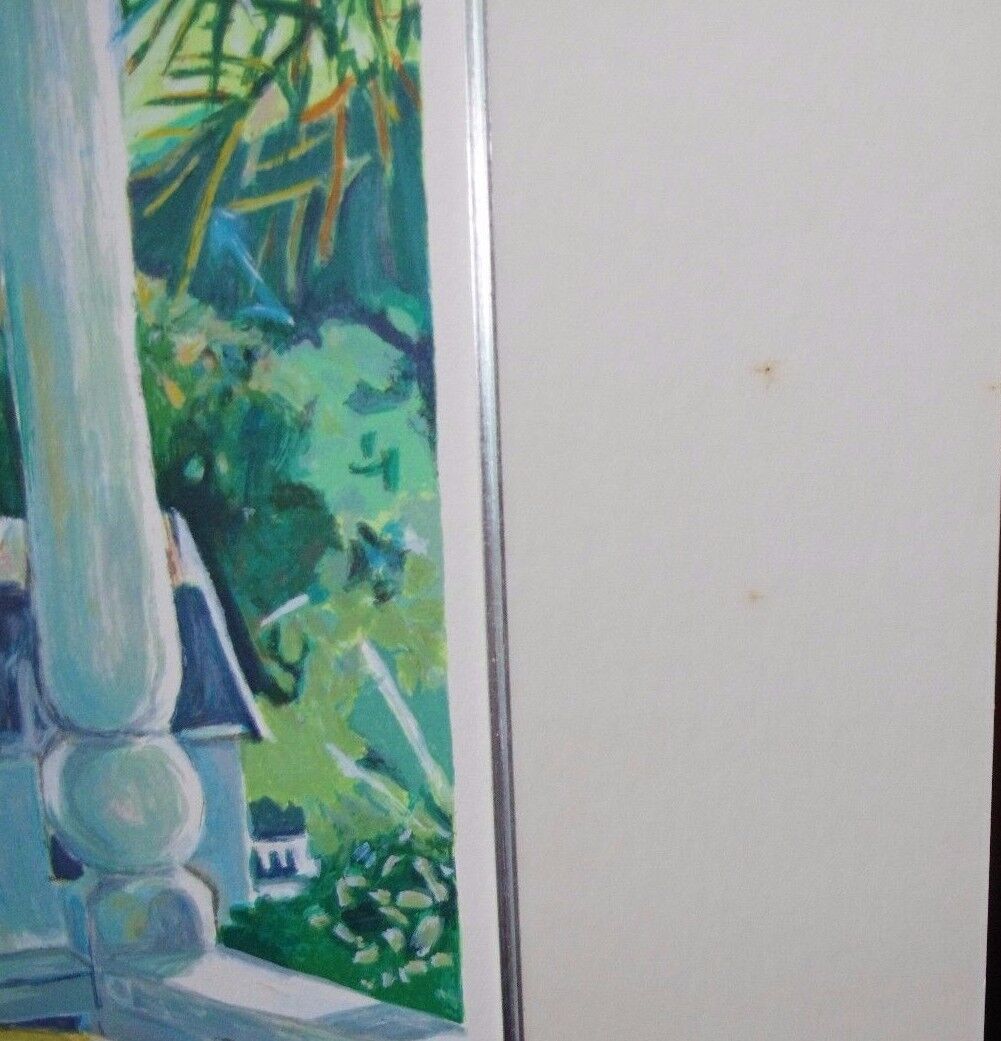 ROBERT AARON FRAME Ltd Ed 69/295 Pencil Signed Serigraph " View From The Balcony