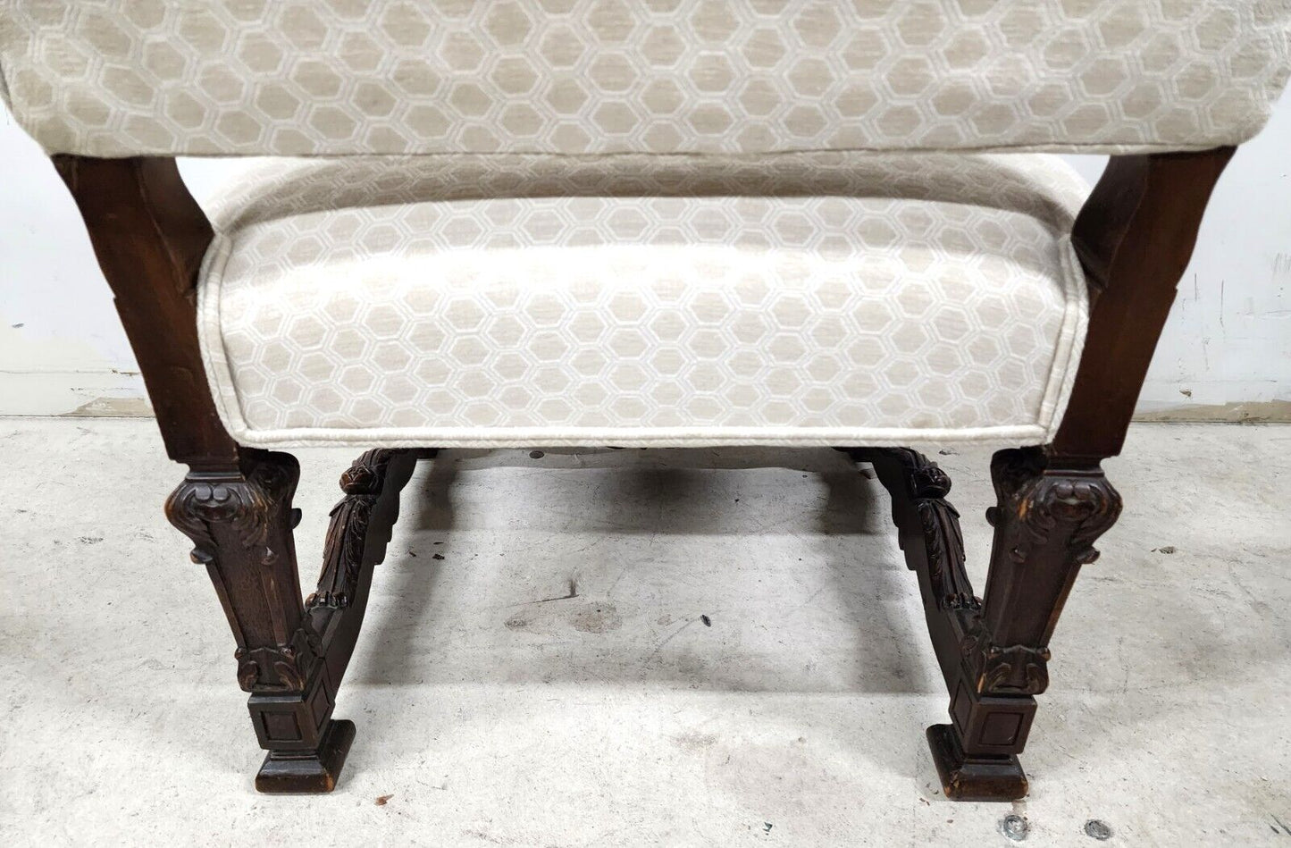 Antique Louis XIV French Armchair Hand Carved