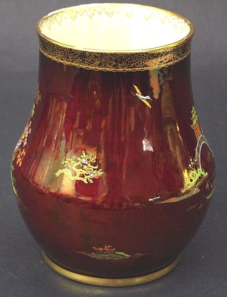 CARLTON WARE VASE ROUGE ROYALE MIKADO JAPANESE