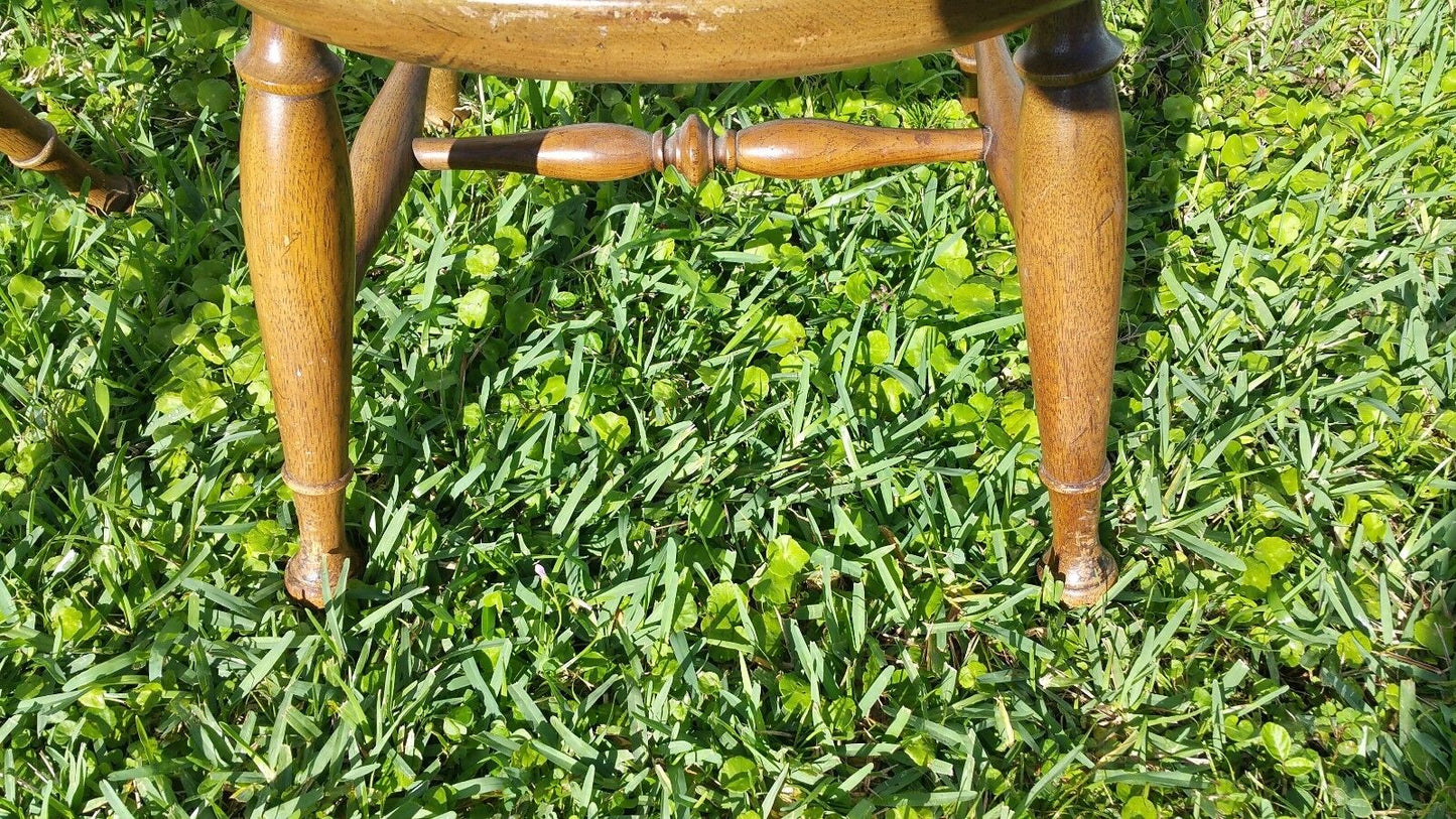 Pair Vtg Mid Century 1954 THOMASVILLE Bentwood Windsor Dining Armchairs Bowback