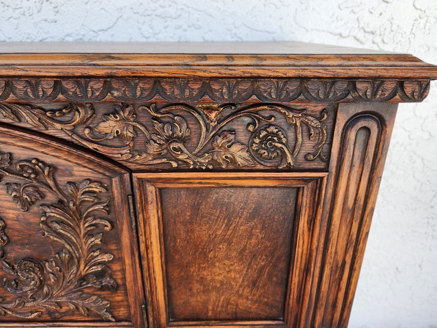 Antique Buffet Sideboard TV Table Oak Early 1900s