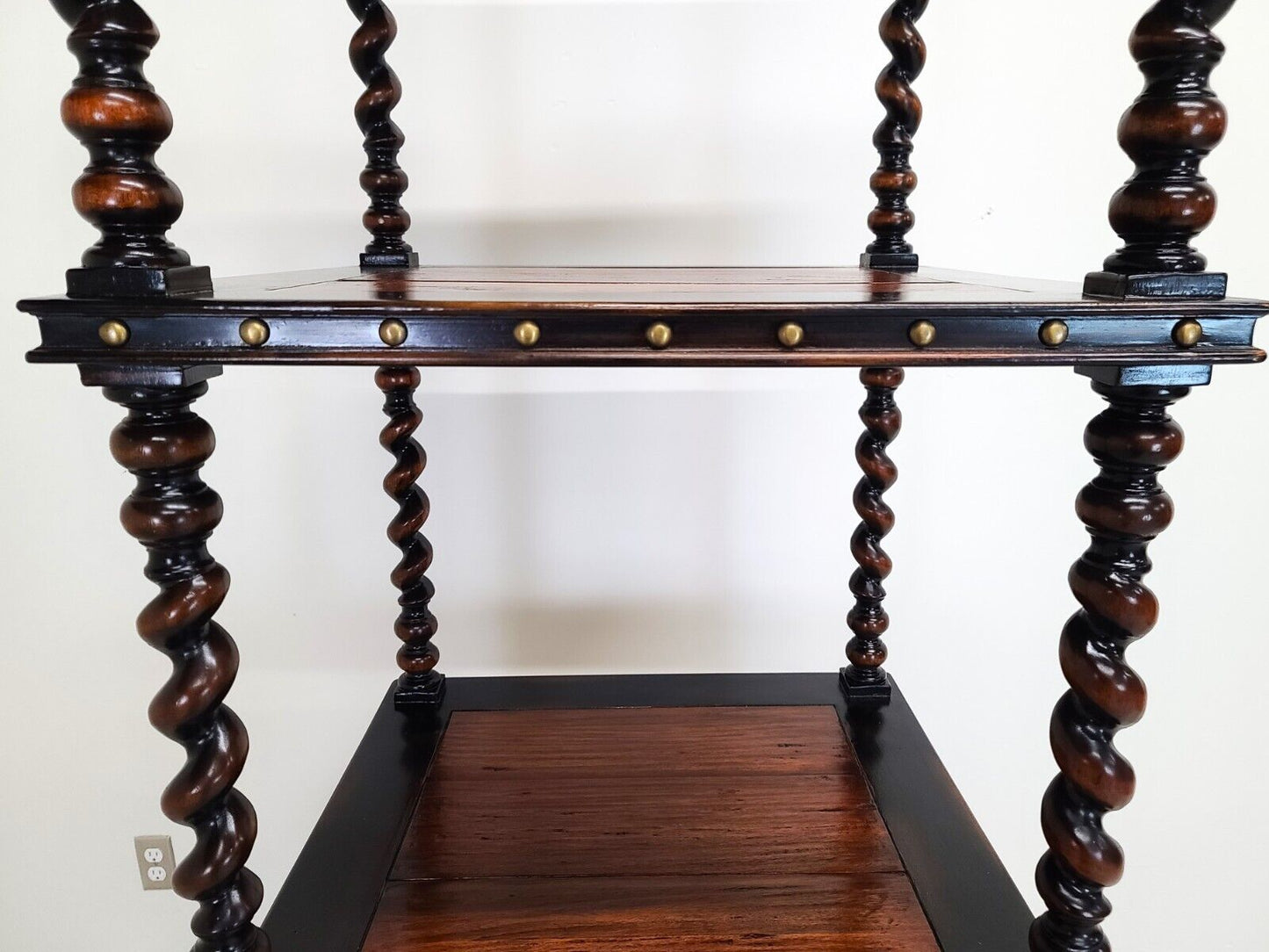 English Style Barley Twist Etagere Display Shelves by JOHN RICHARD