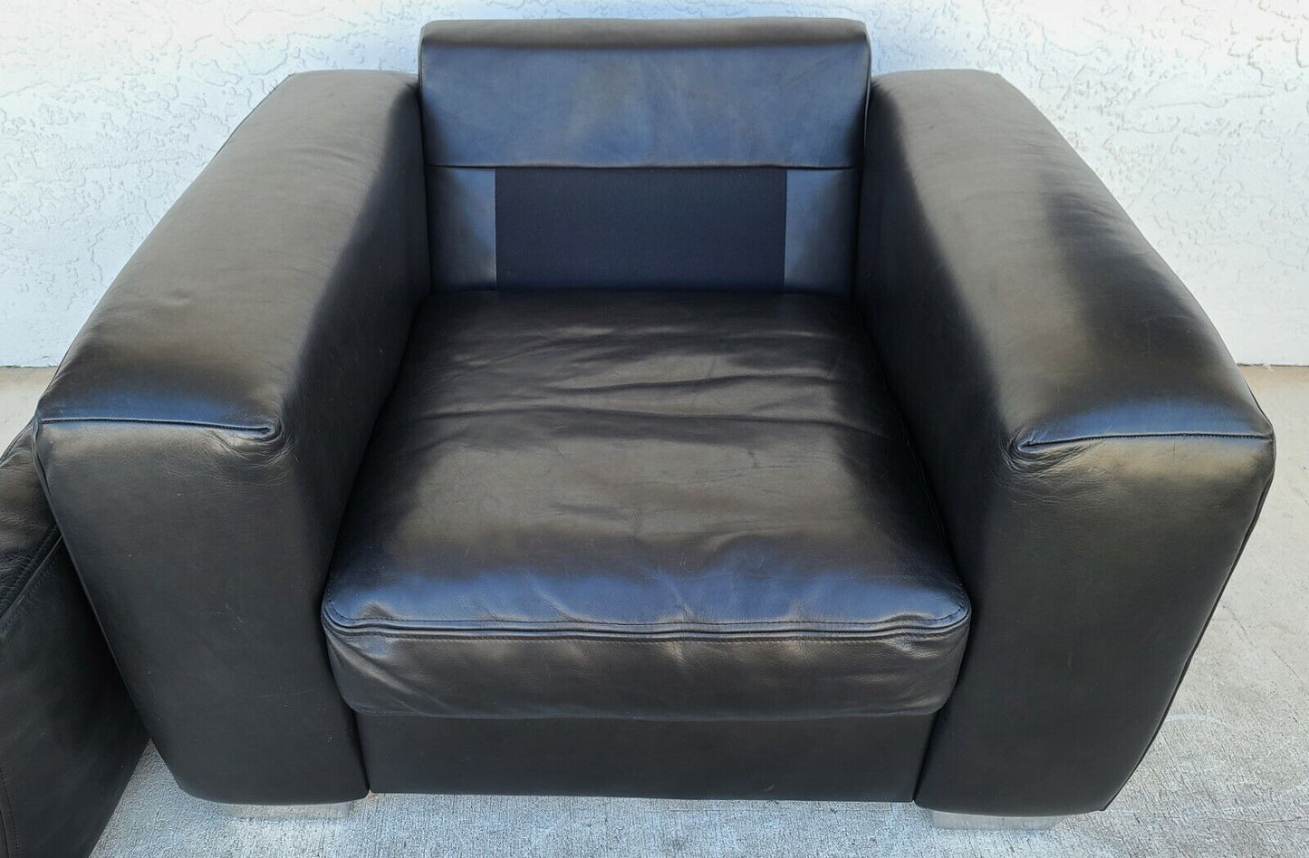 MCM Aniline Leather Black Armchair by KOINOR Germany