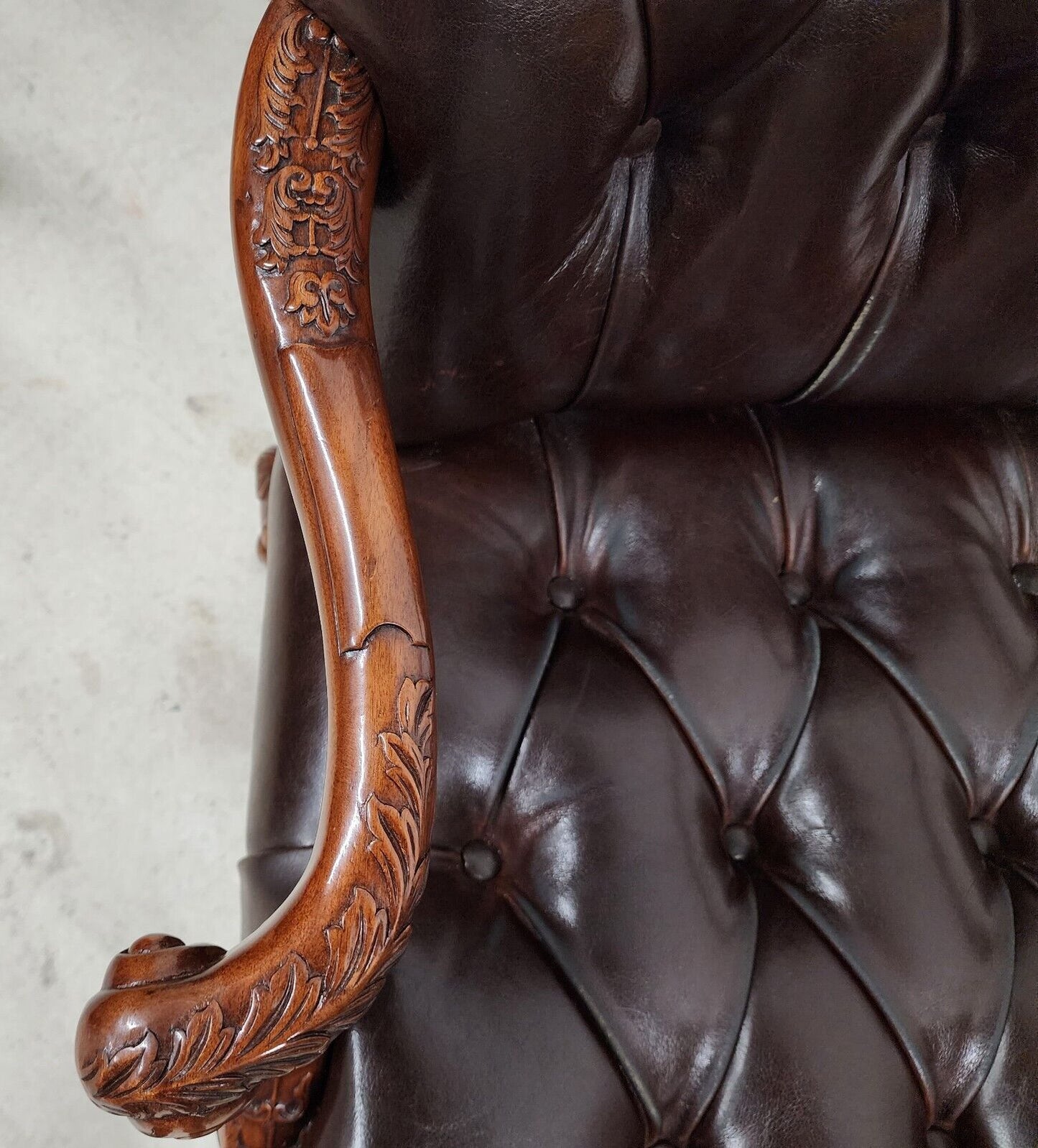 Leather Library Armchair by Theodore Alexander