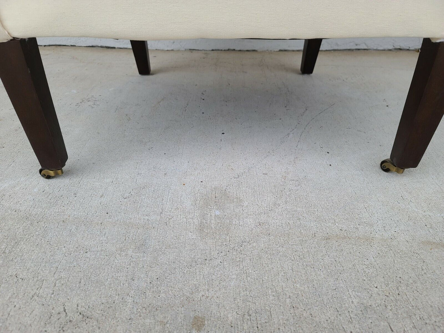 LEE INDUSTRIES Cotton Linen Asian Floral Slipcovered Wingback Armchair w Pillows