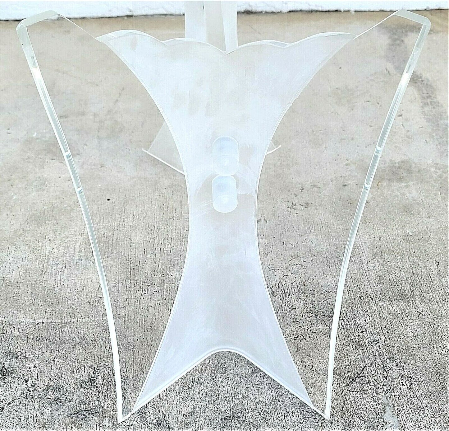 1970's Lucite True Butterfly Wings Console Table Base