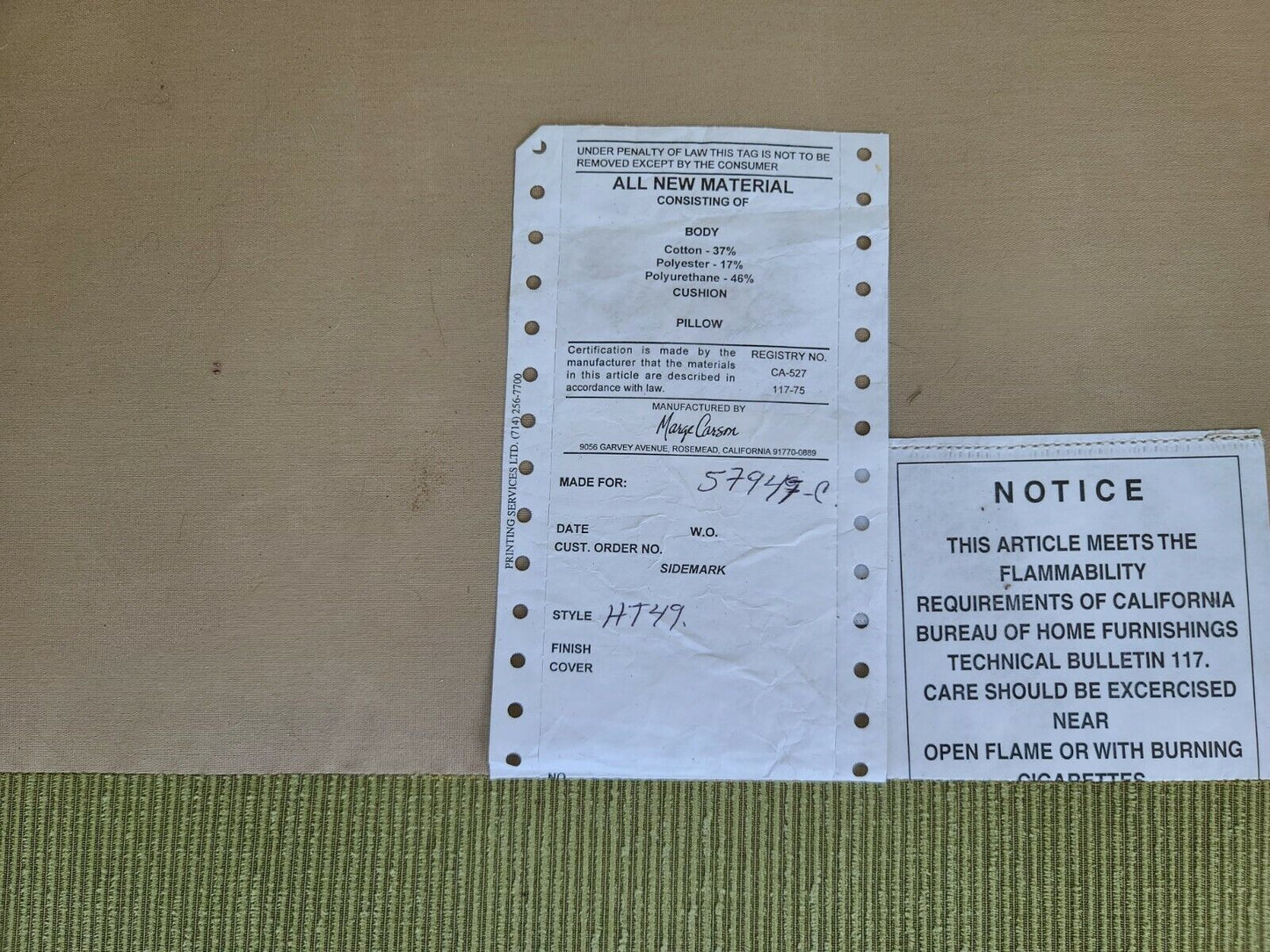 Marge Carson Huntington Manor Statement Lounge Chair Model HT49