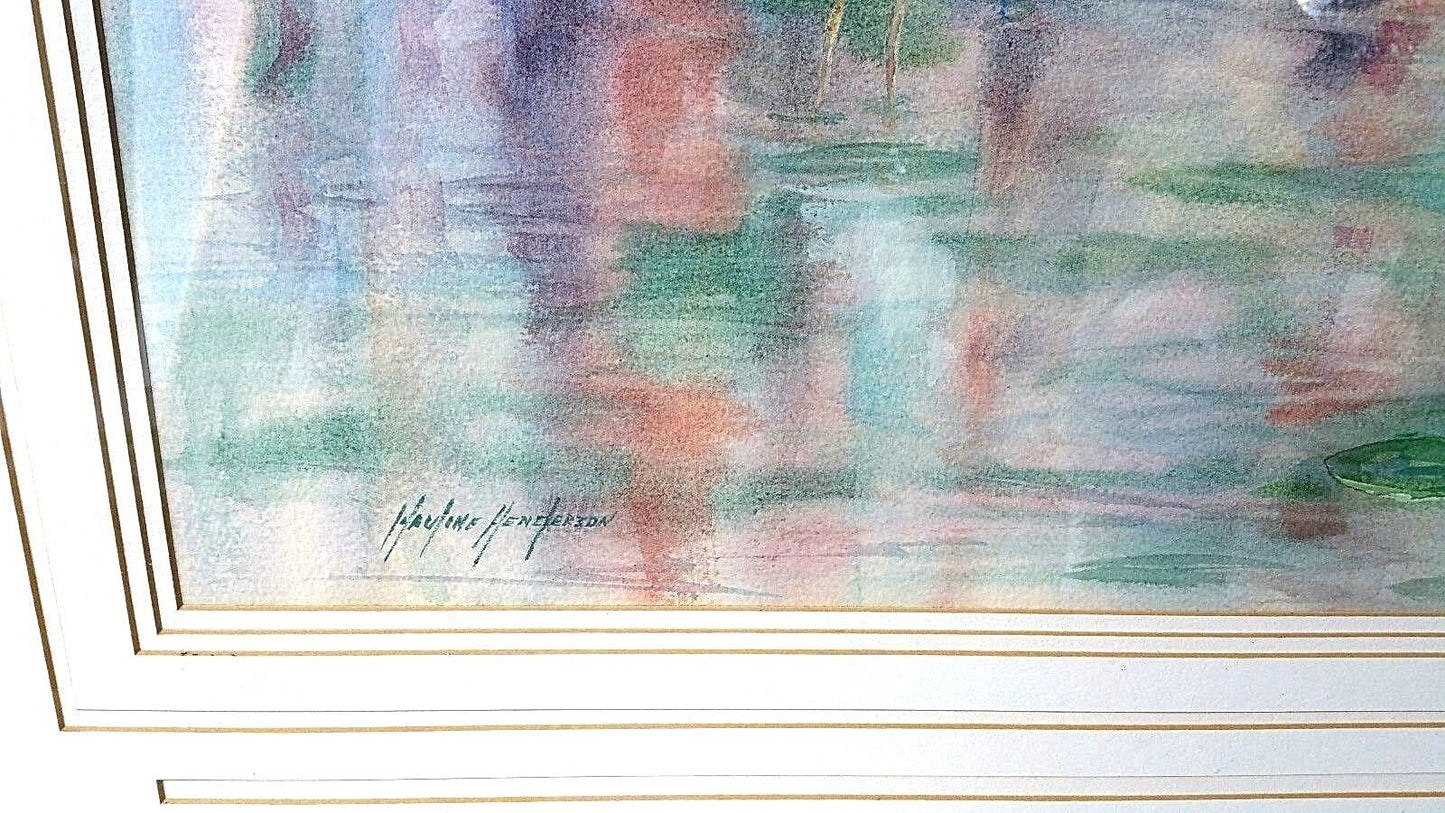 Wonderful Original Signed Mauline Henderson Old Florida " RIVER BANK " Painting