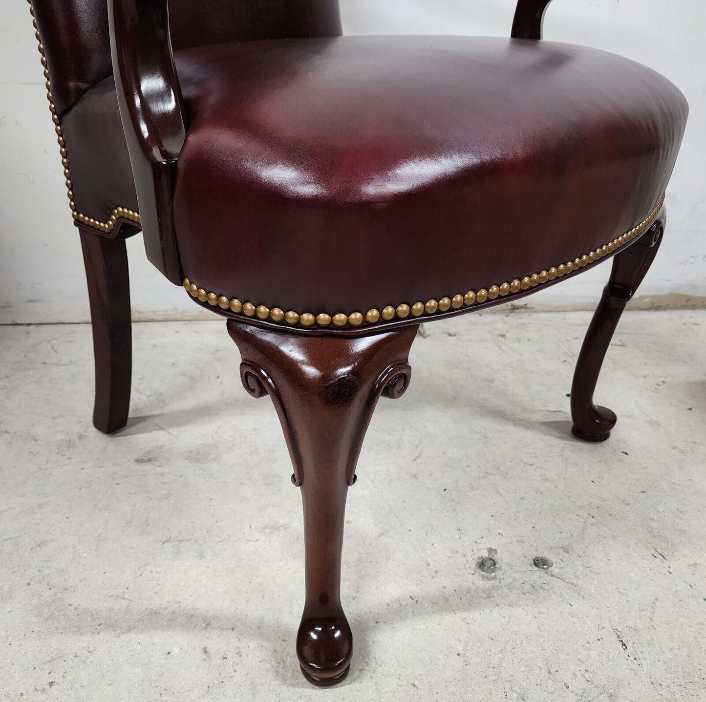 Guerin Leather Accent Office Armchair by HANCOCK & MOORE
