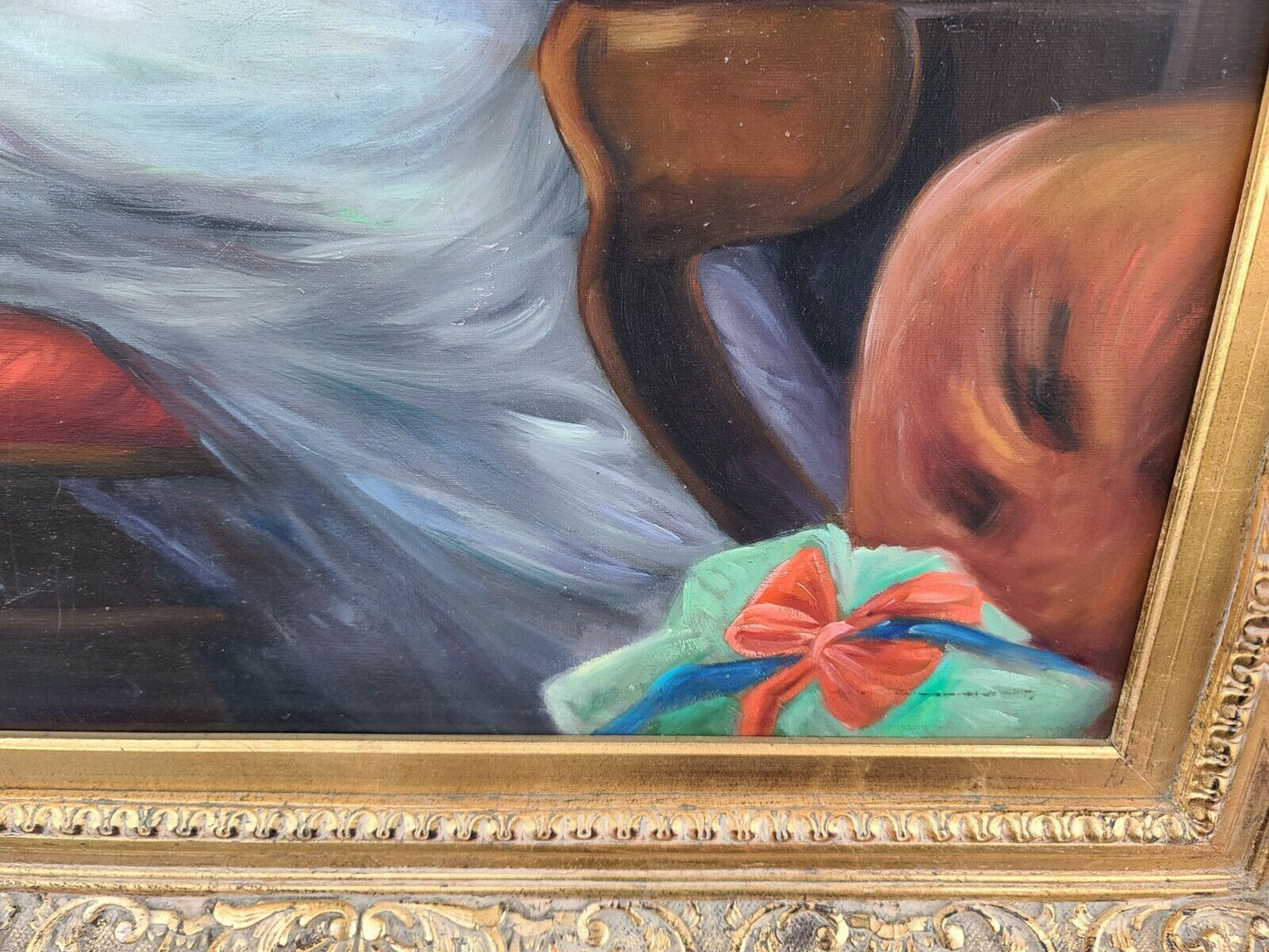 Signed Oil Painting of Renoirs " Young Girls at Piano " Framed