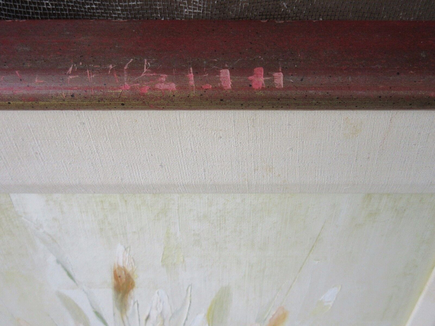 VTG SIGNED JOHN BORDIUK (20th cent, Amer) FLOWERS TEXTURED IMPASTO OIL PAINTING