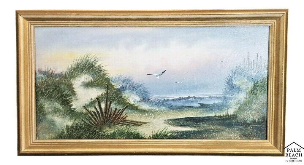 Signed W ZELLER Acrylic on Canvas Framed Seascape Painting