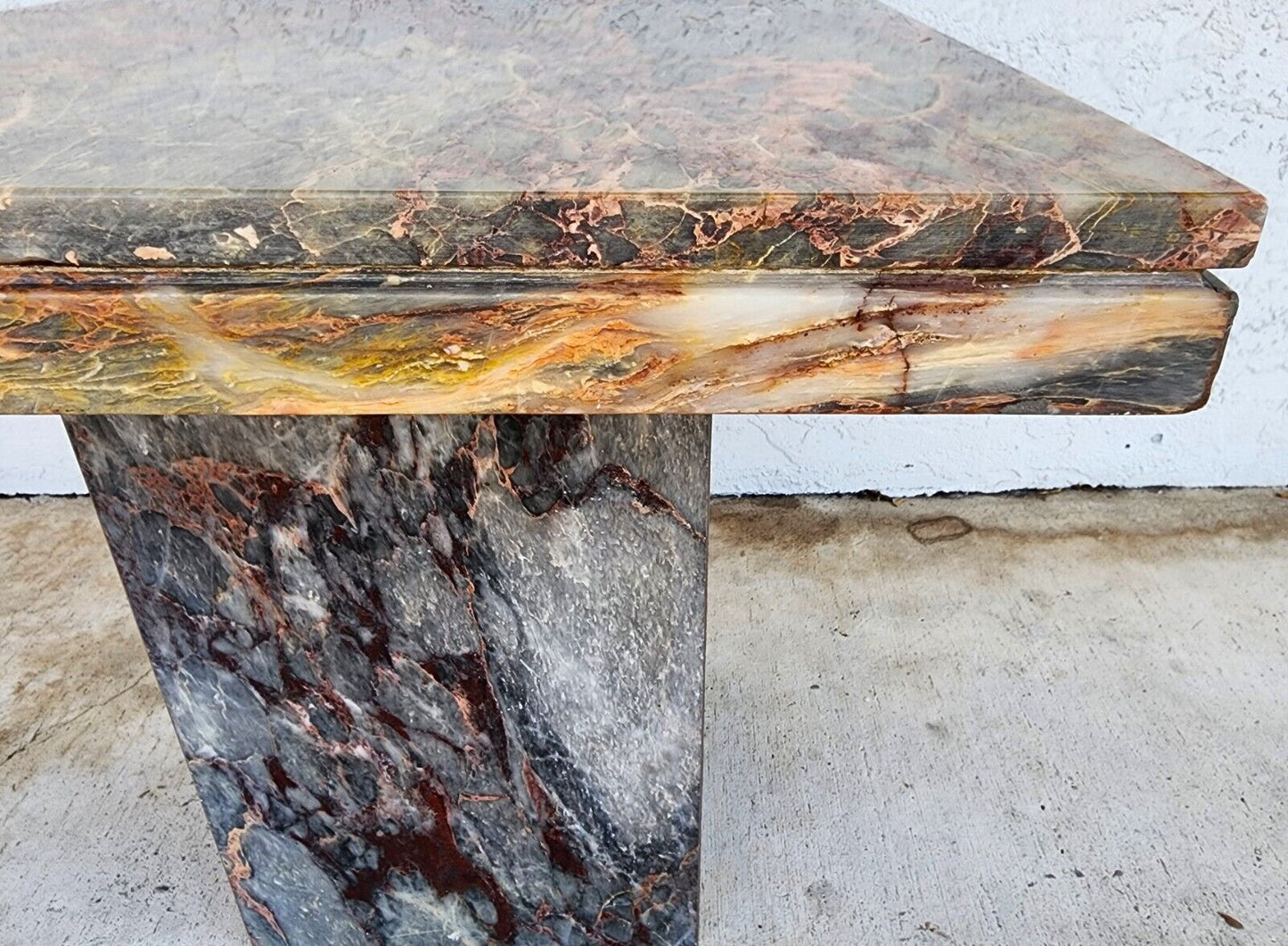 Marble Side End Accent Table Boho Vintage