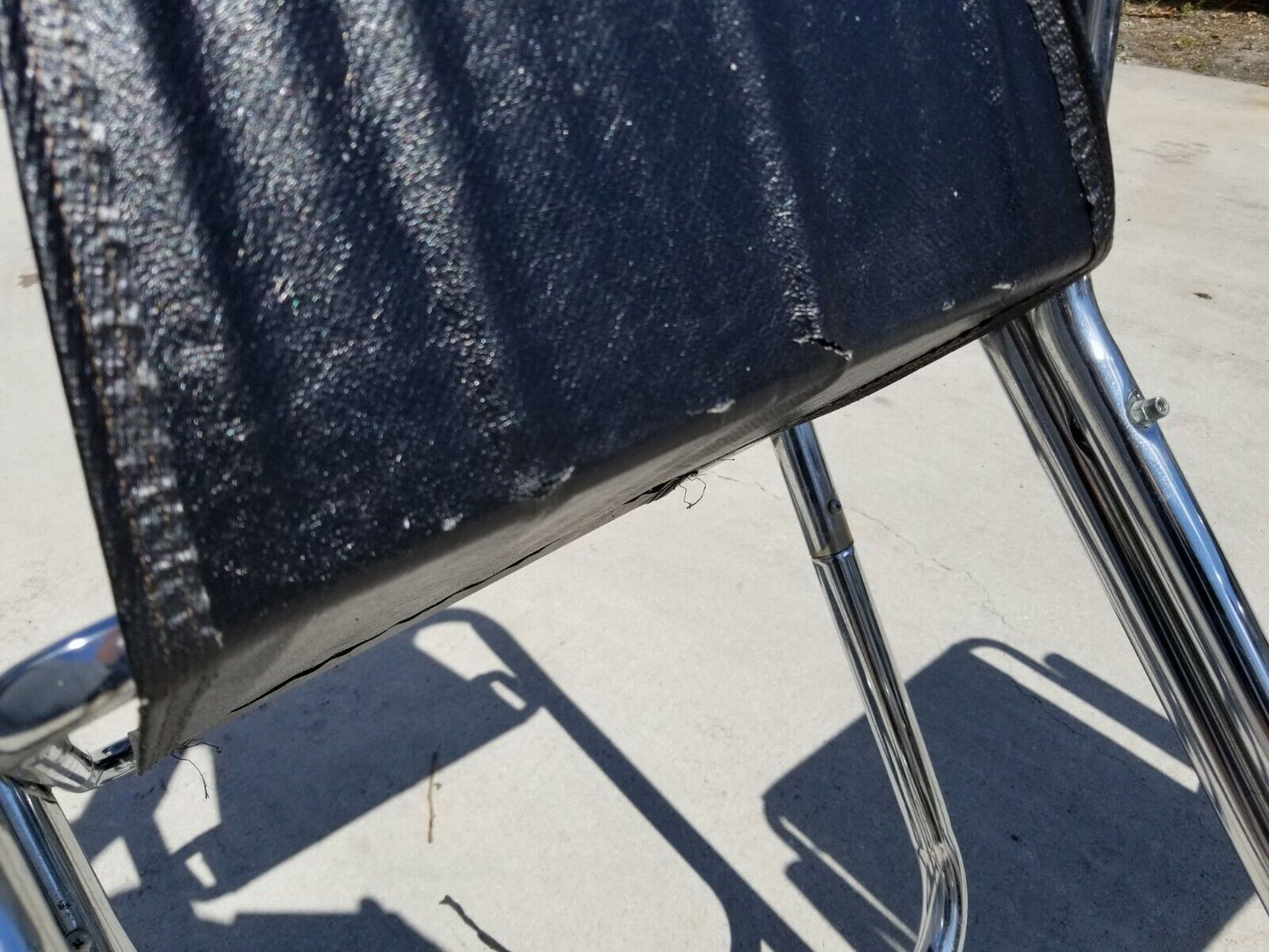 60's Pair of JERRY JOHNSON ARCADIA Mid Century Modern Tubular Chrome Bar Stools