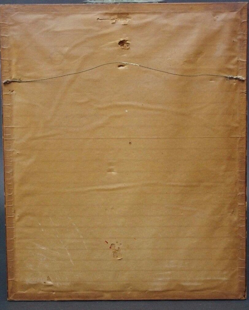 Vtg Mid Century Gouache Watercolor Signed By G Rosales (Mexican) Village