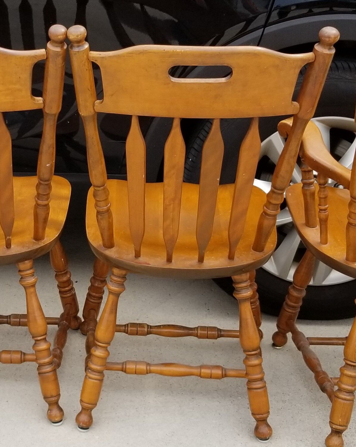 (1) Vintage S Bent Colonial Side Dining Chair Model 973 751 (Rare Style)