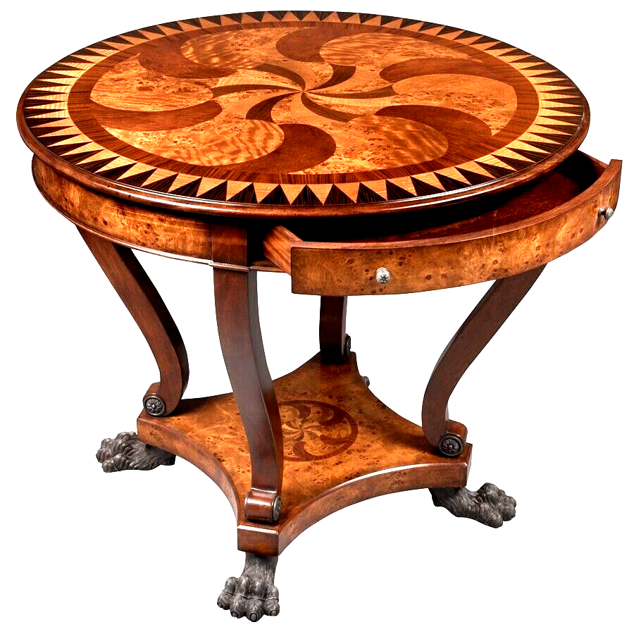 Center Table Swirling Teardrops Essential Collection by Theodore Alexander