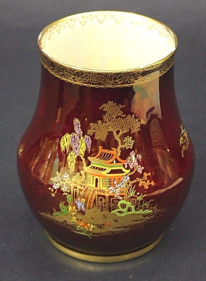 CARLTON WARE VASE ROUGE ROYALE MIKADO JAPANESE