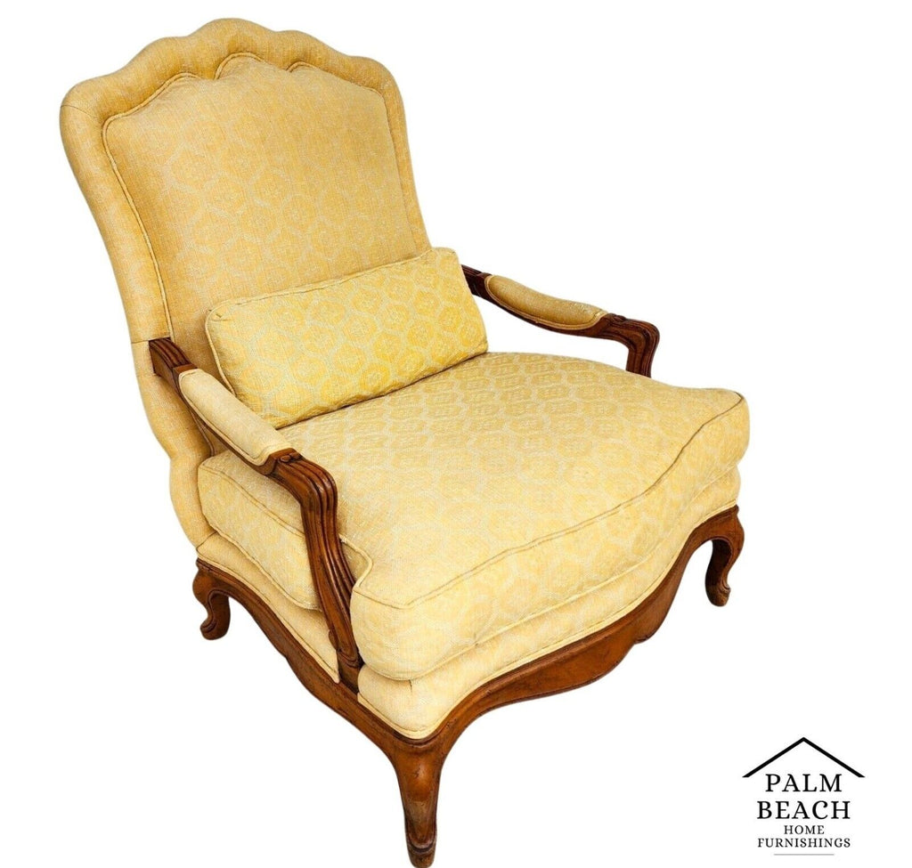 French Provincial Louis XV Oversized Fauteuil Armchair by Baker Furniture