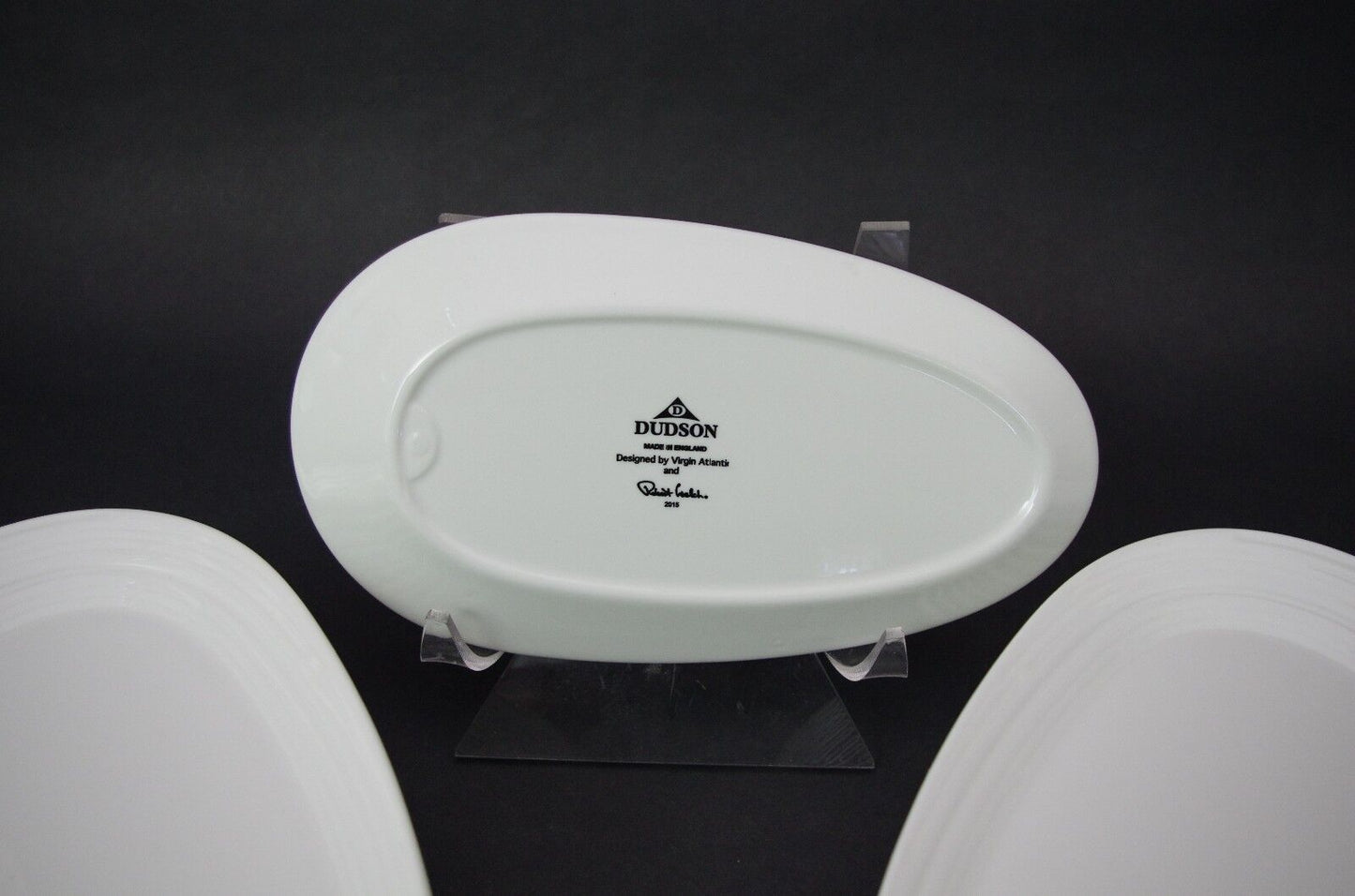 (6) Dudson Virgin Atlantic Airways R Welch Porcelain Snack Appetizer Plates 10"