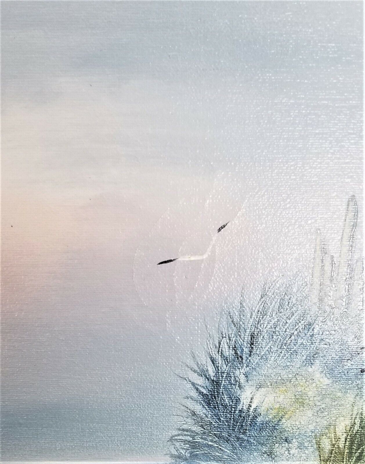 Signed W ZELLER Acrylic on Canvas Framed Seascape Painting