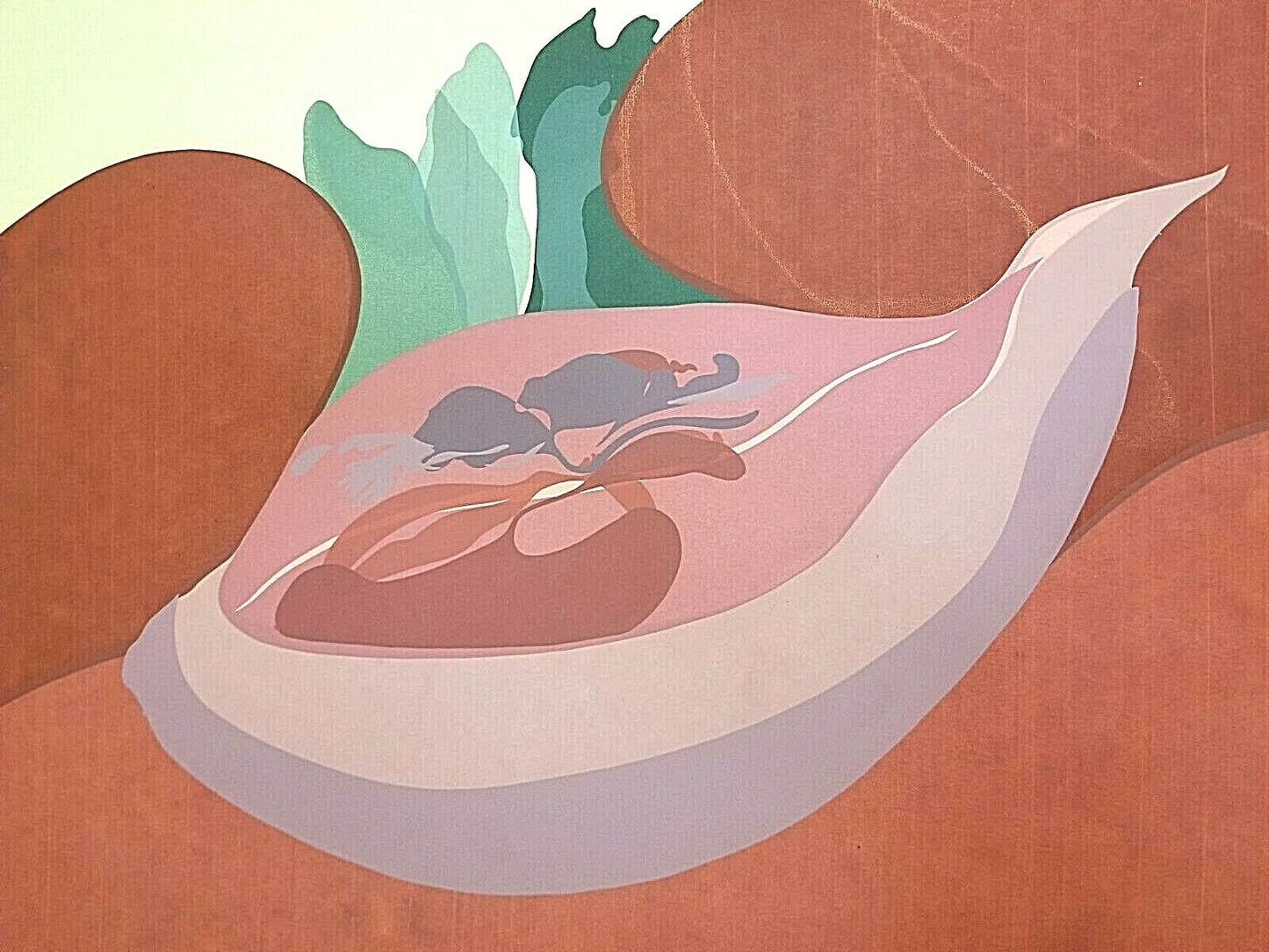 1976 EUGENIE TORGERSON Signed Titled Abstract Serigraph Silkscreen Lt Ed 4/10