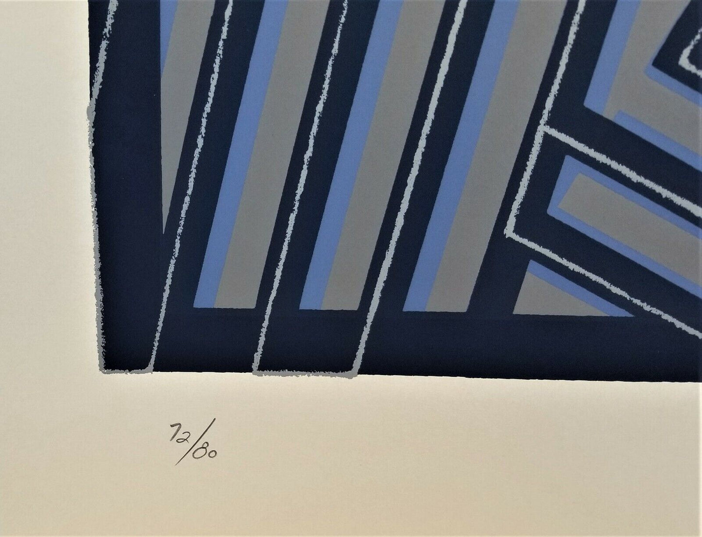 1990's MCM Signed Lance Lawlor " Linear Pattern " Ltd Ed Lithograph Geometric