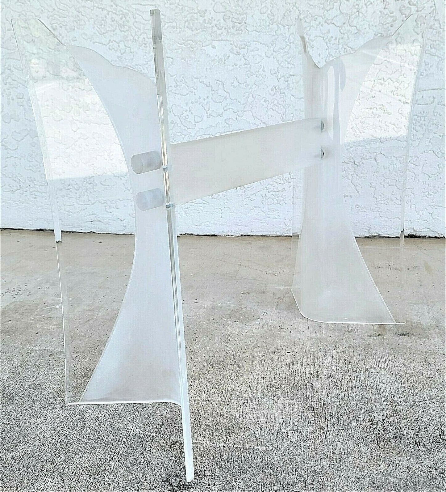 1970's Lucite True Butterfly Wings Console Table Base