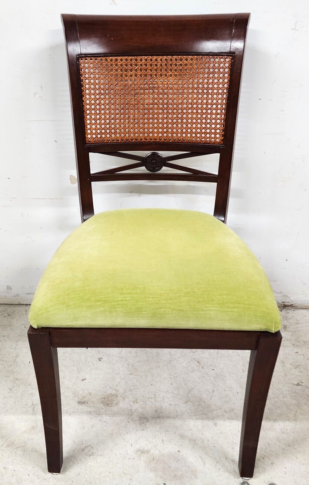 5 Mahogany Dining Chairs Cane Back by PALECEK