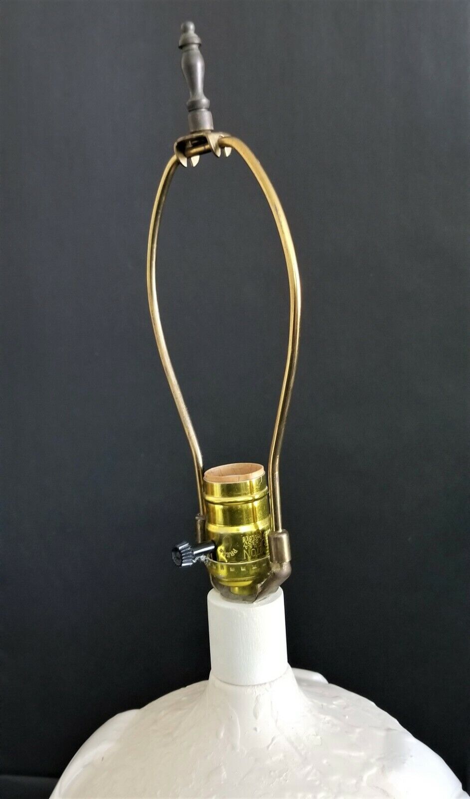 Vintage Ceramic Reticulated Table Lamp with Inside Light