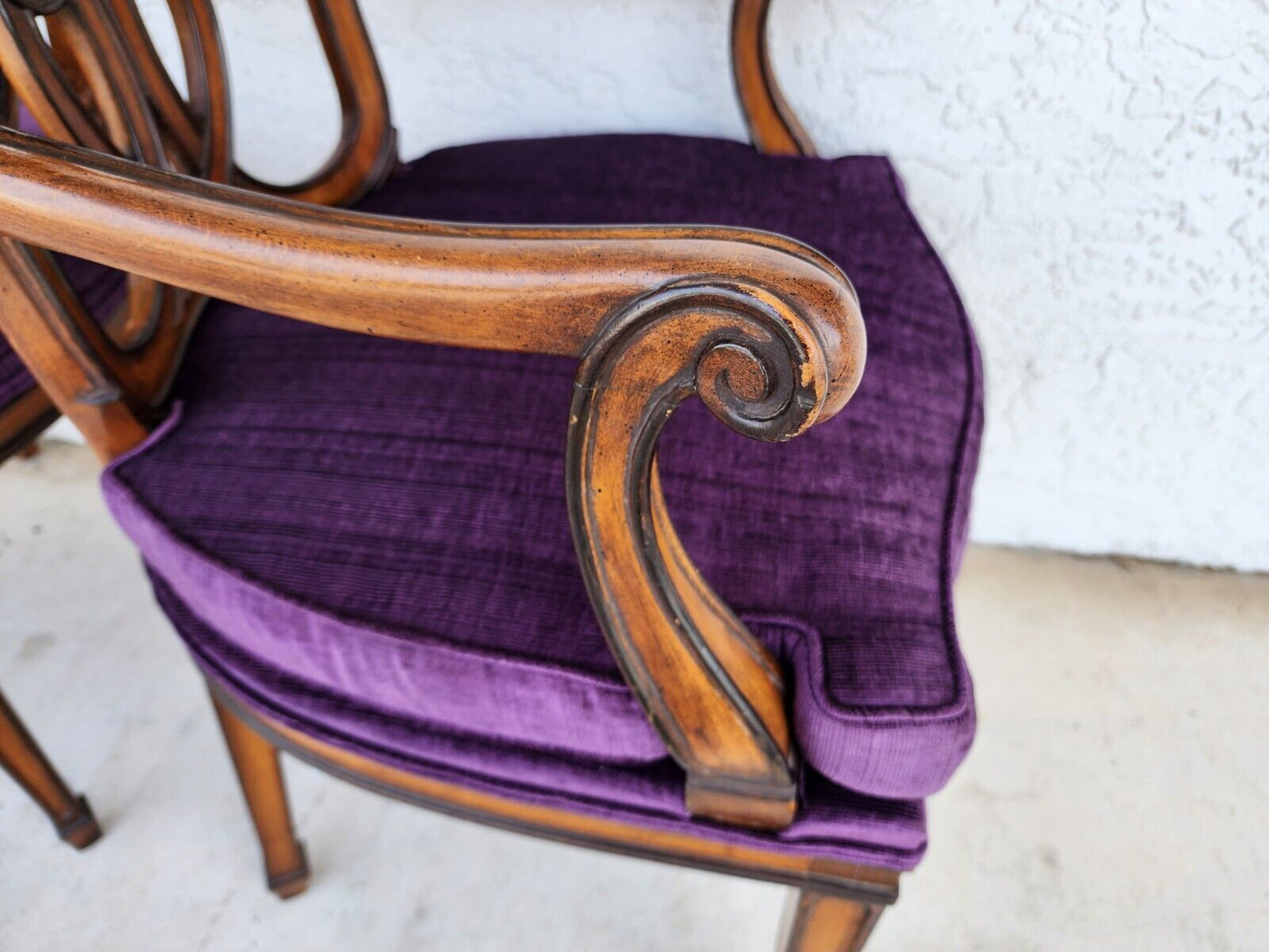 Vintage Regency Armchairs Dining Accent New Upholstery
