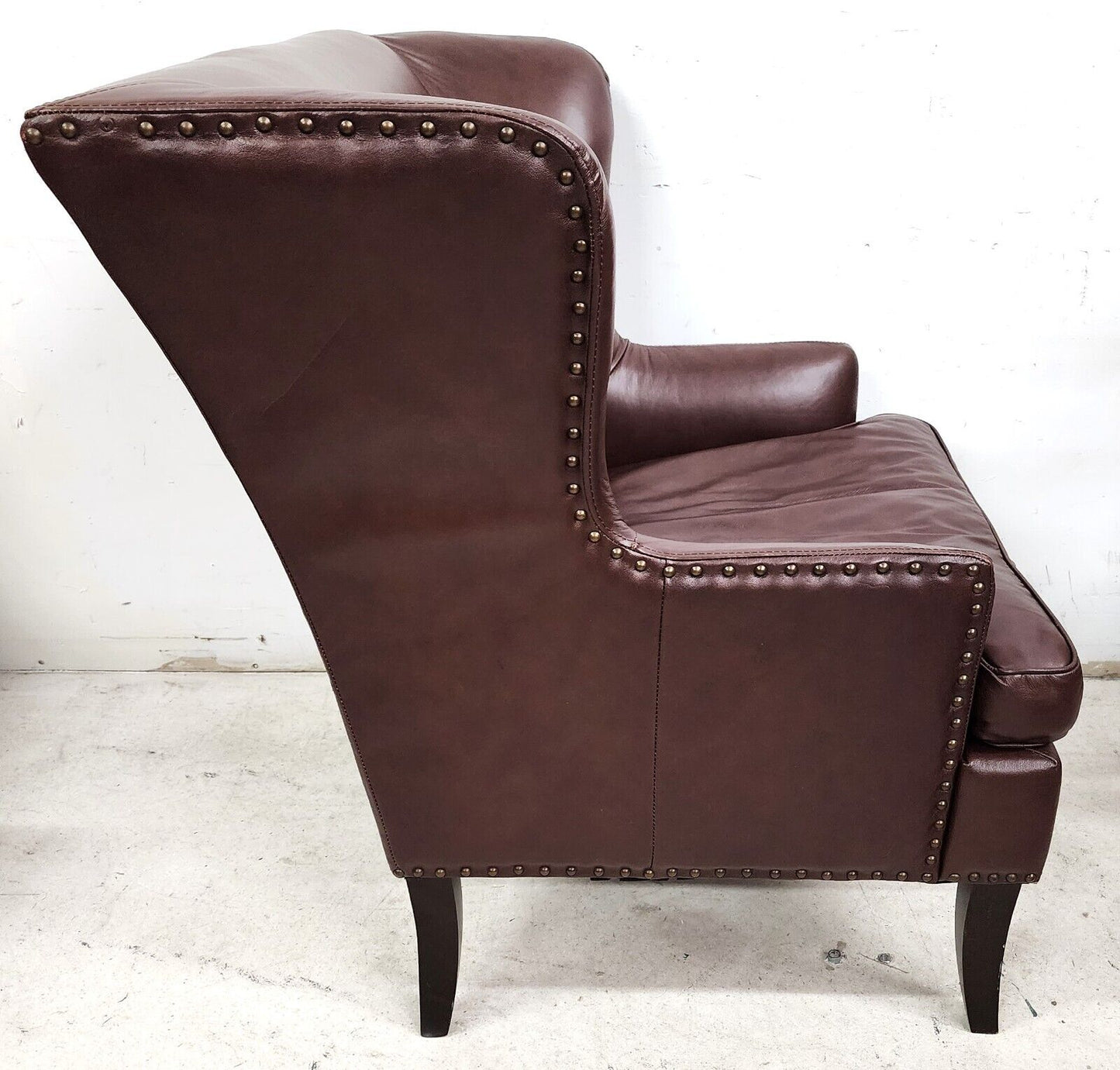 Leather Wingback Lounge Chair by DeCoro
